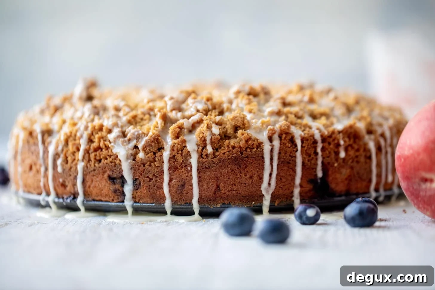 Blueberry Peach Coffee Cake Recipe for Summer Brunch 7 blueberry peach coffee cake