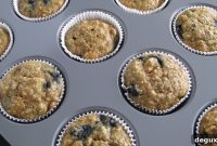 Whole Wheat Blueberry Banana Muffins with Honey Swirl