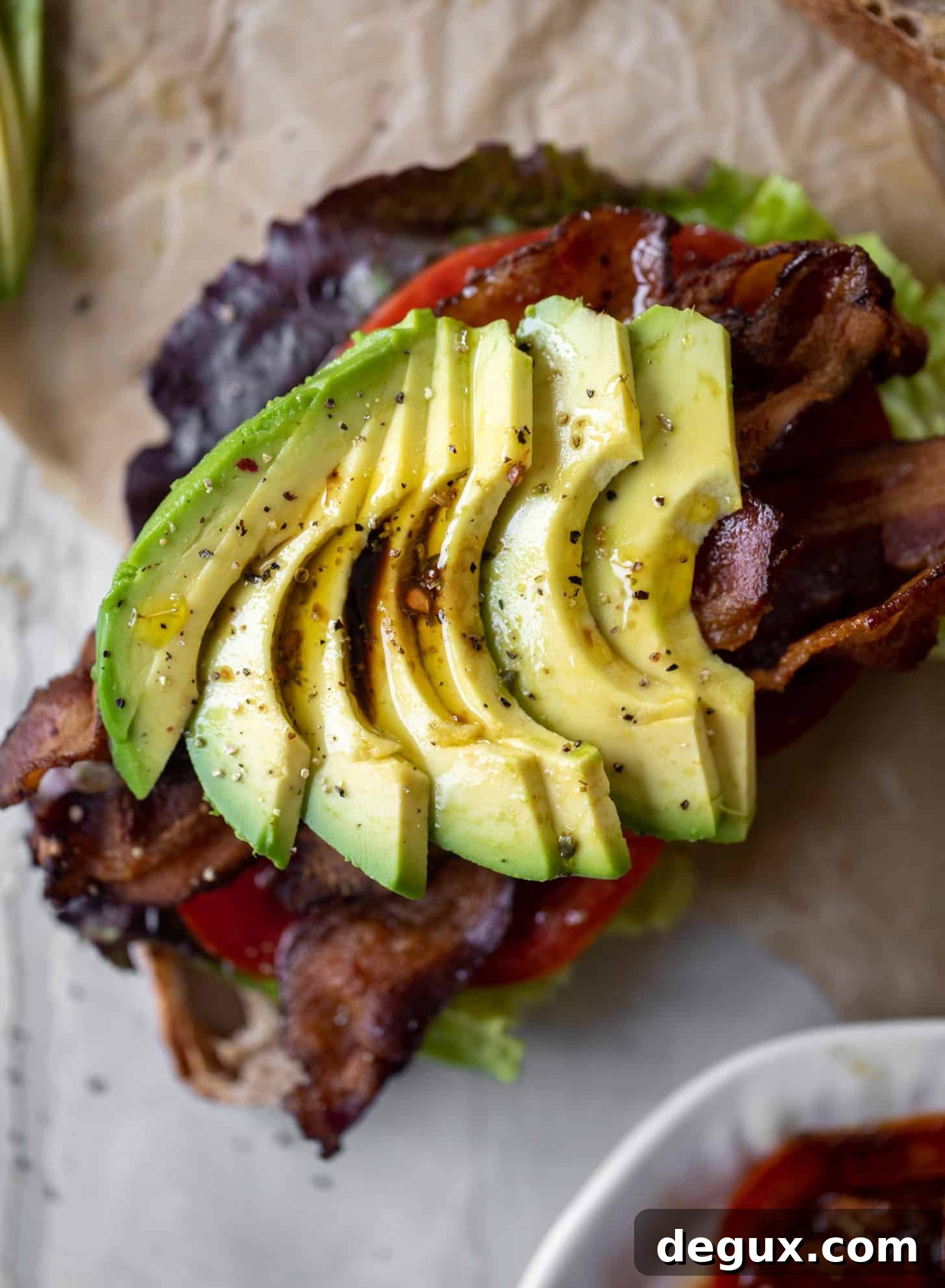 marinated tomato BLAT sandwiches
