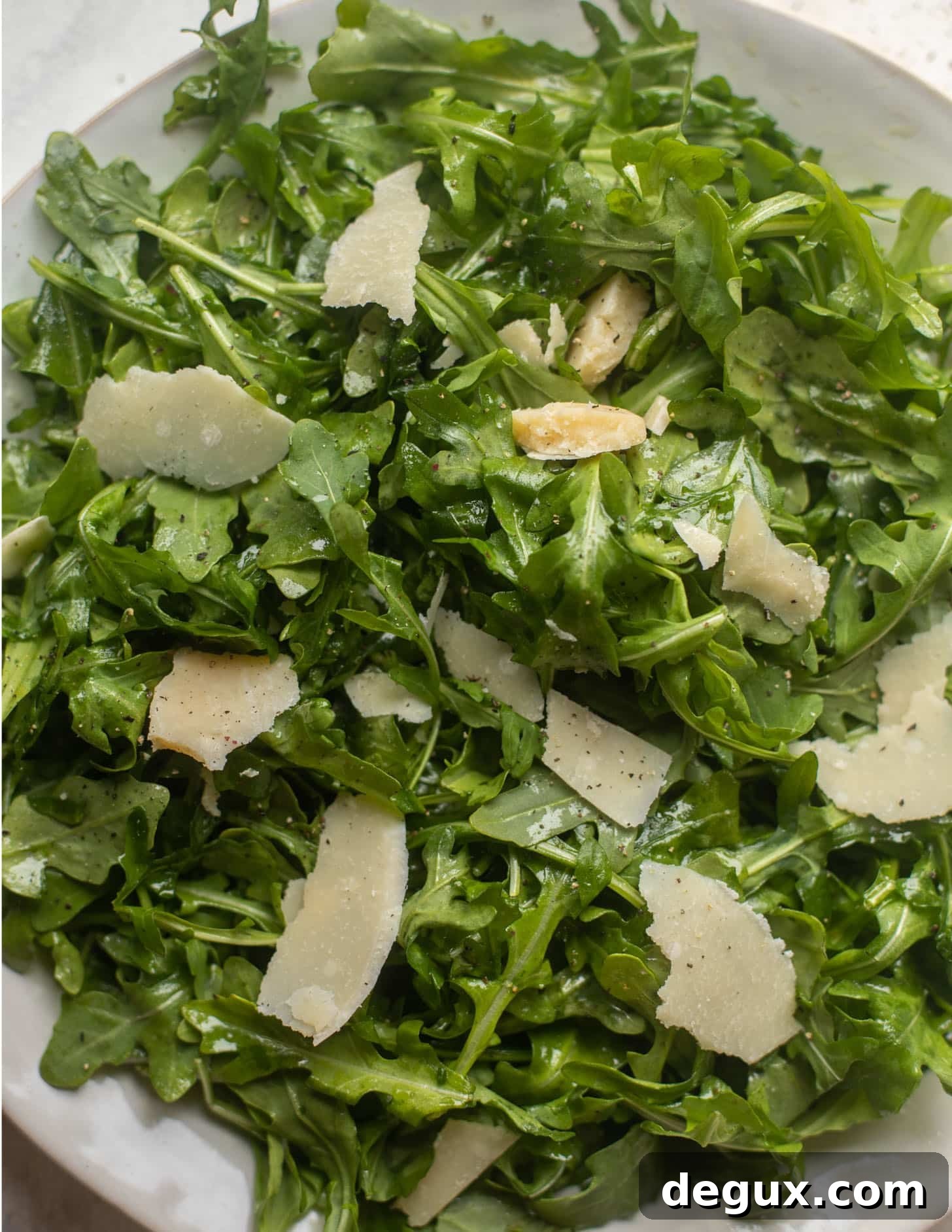 Crispy Prosciutto & Charred Corn Arugula Salad Recipe 3 arugula with parmesan