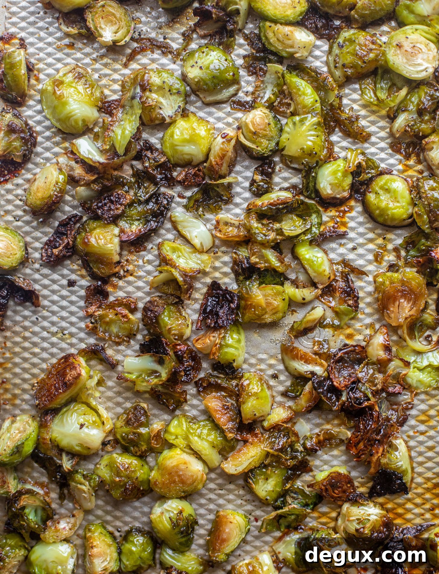hot honey roasted brussels sprouts