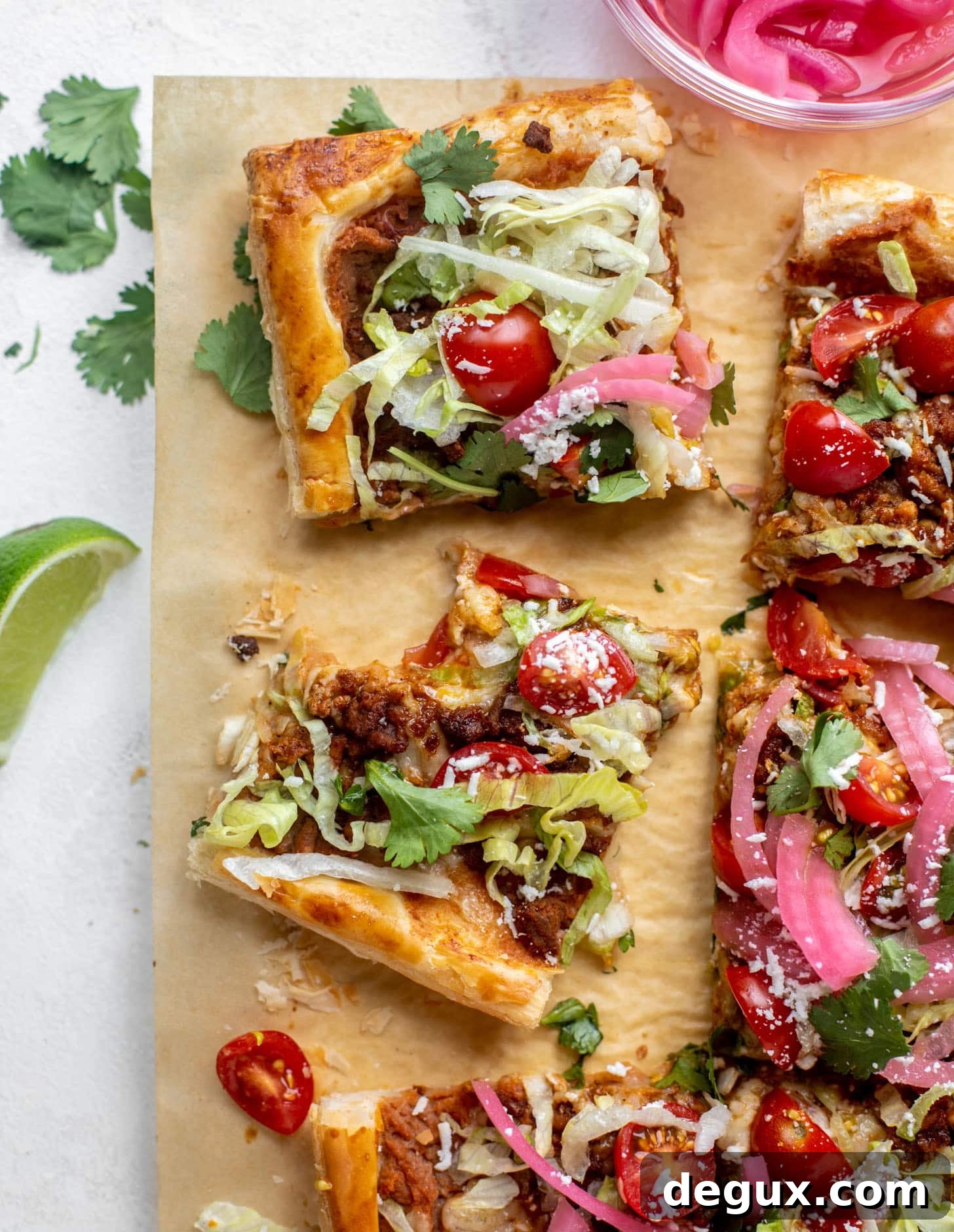 Taco Puff Pastry Pizza Recipe: Flaky Taco Pizza for Parties 12 taco puff pastry pizza