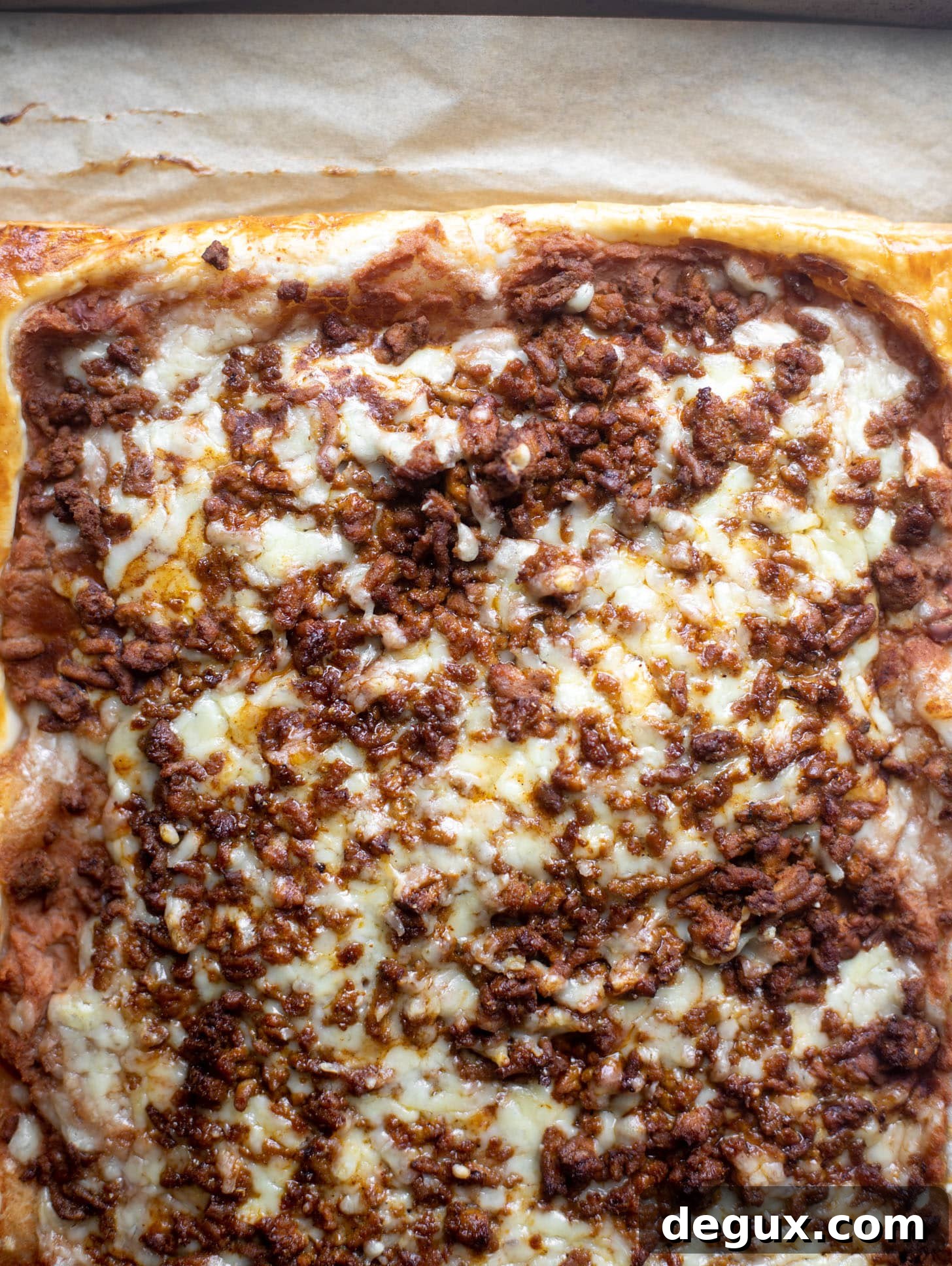 Taco Puff Pastry Pizza Recipe: Flaky Taco Pizza for Parties 4 taco puff pastry pizza