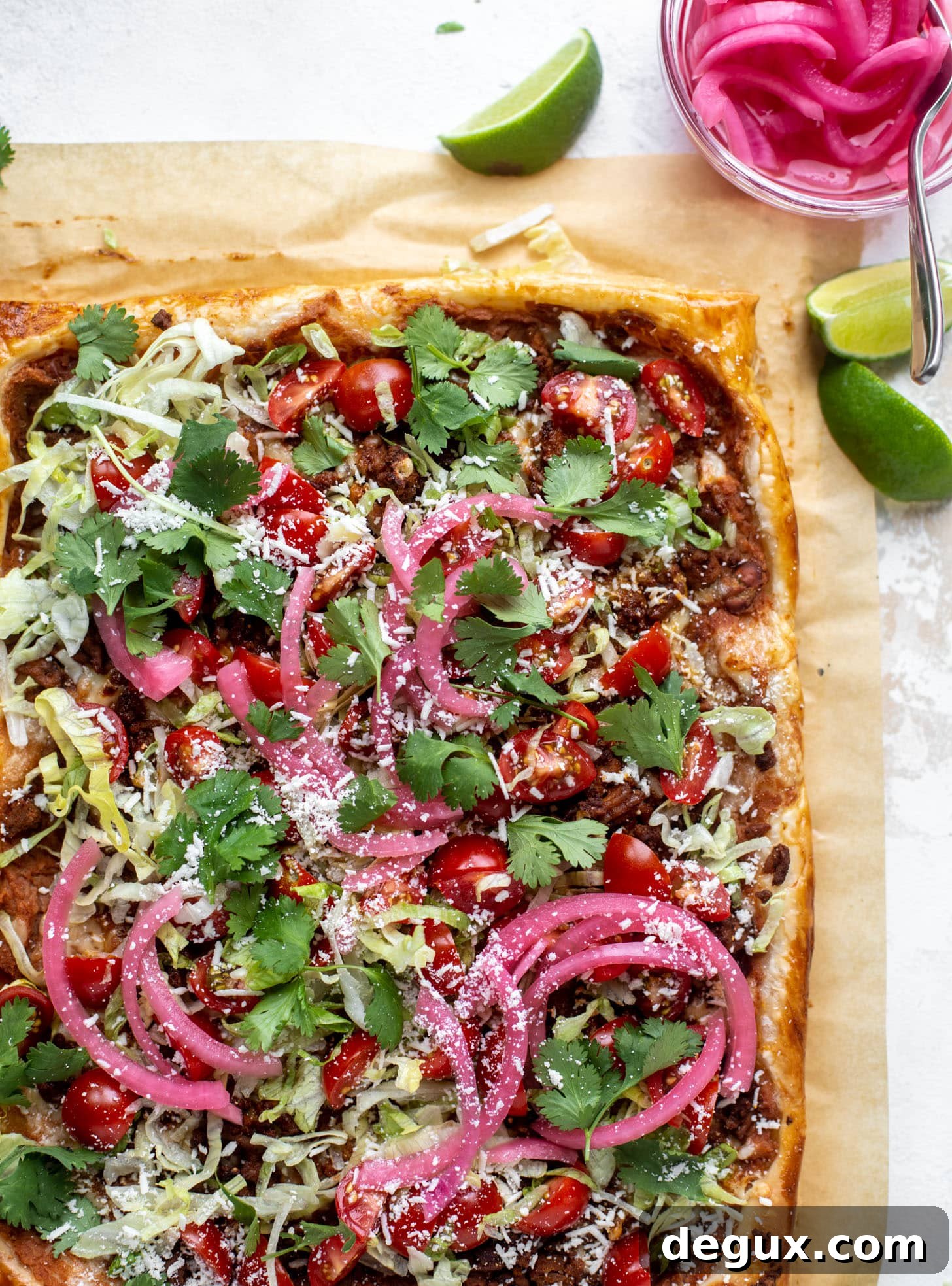 Taco Puff Pastry Pizza Recipe — Crispy Taco-Style Pie 7 taco puff pastry pizza
