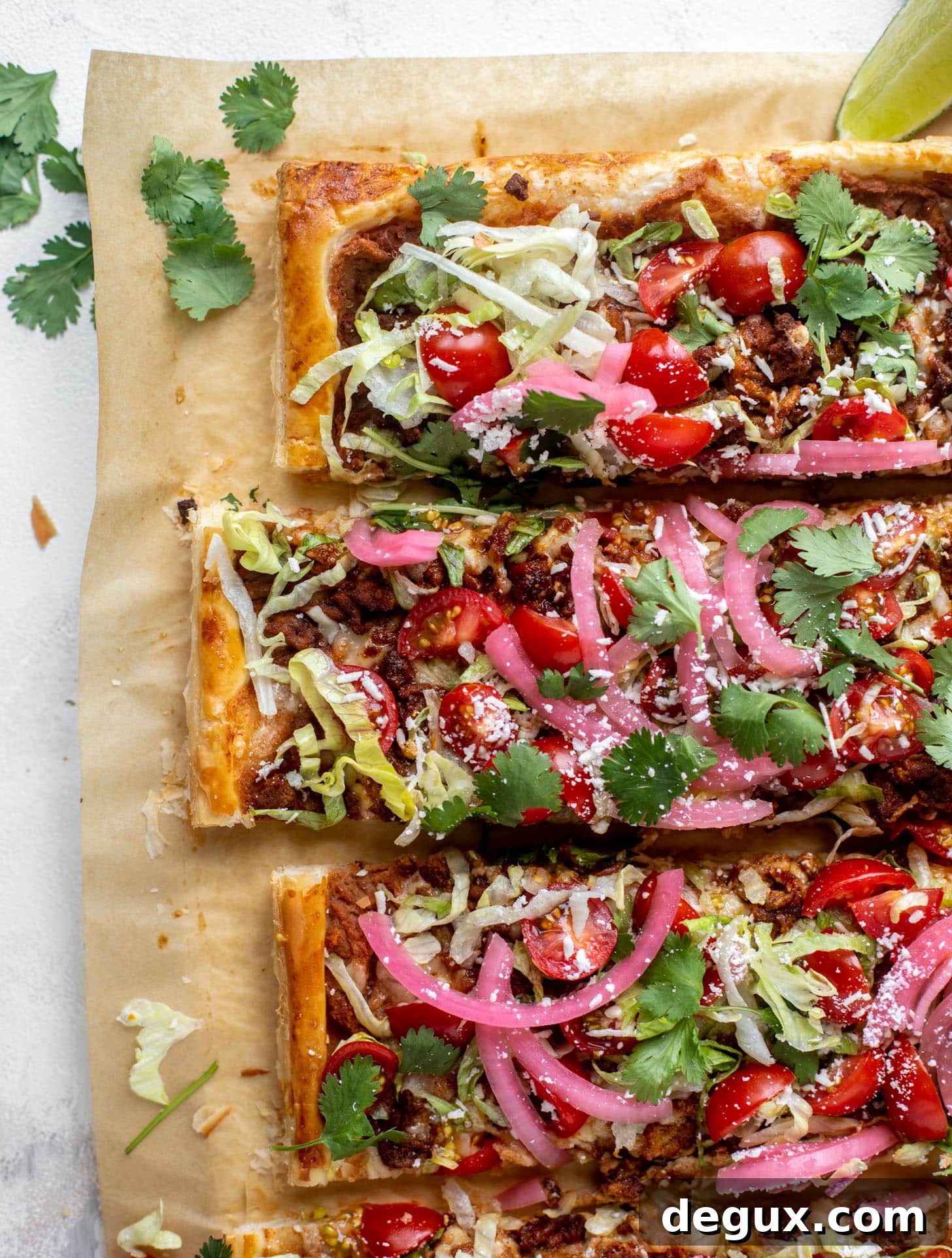 Taco Puff Pastry Pizza Recipe: Flaky Taco Pizza for Parties 8 taco puff pastry pizza