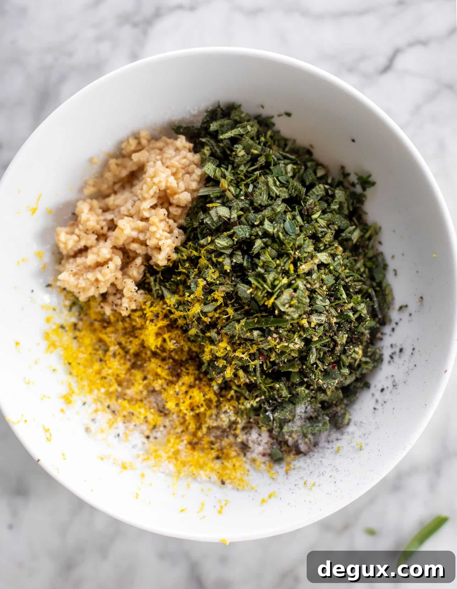 Porchetta Sandwich with Garlic-Herb Mayo Recipe 3 garlic, lemon zest, herbs