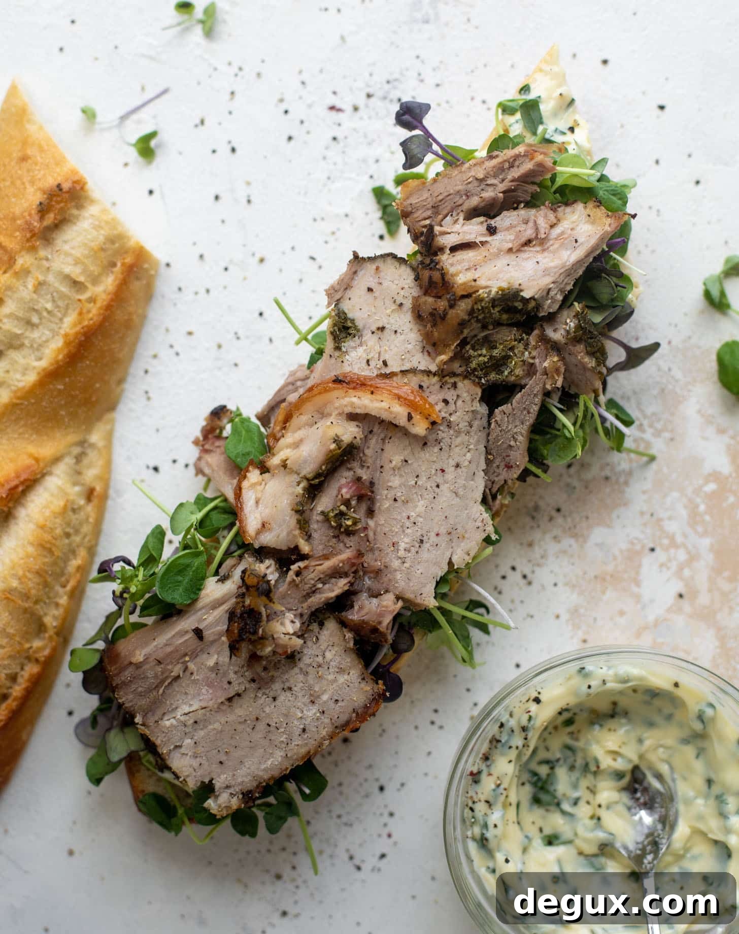 Porchetta Sandwich with Garlic-Herb Mayo Recipe 9 porchetta sandwiches with garlic herb mayo
