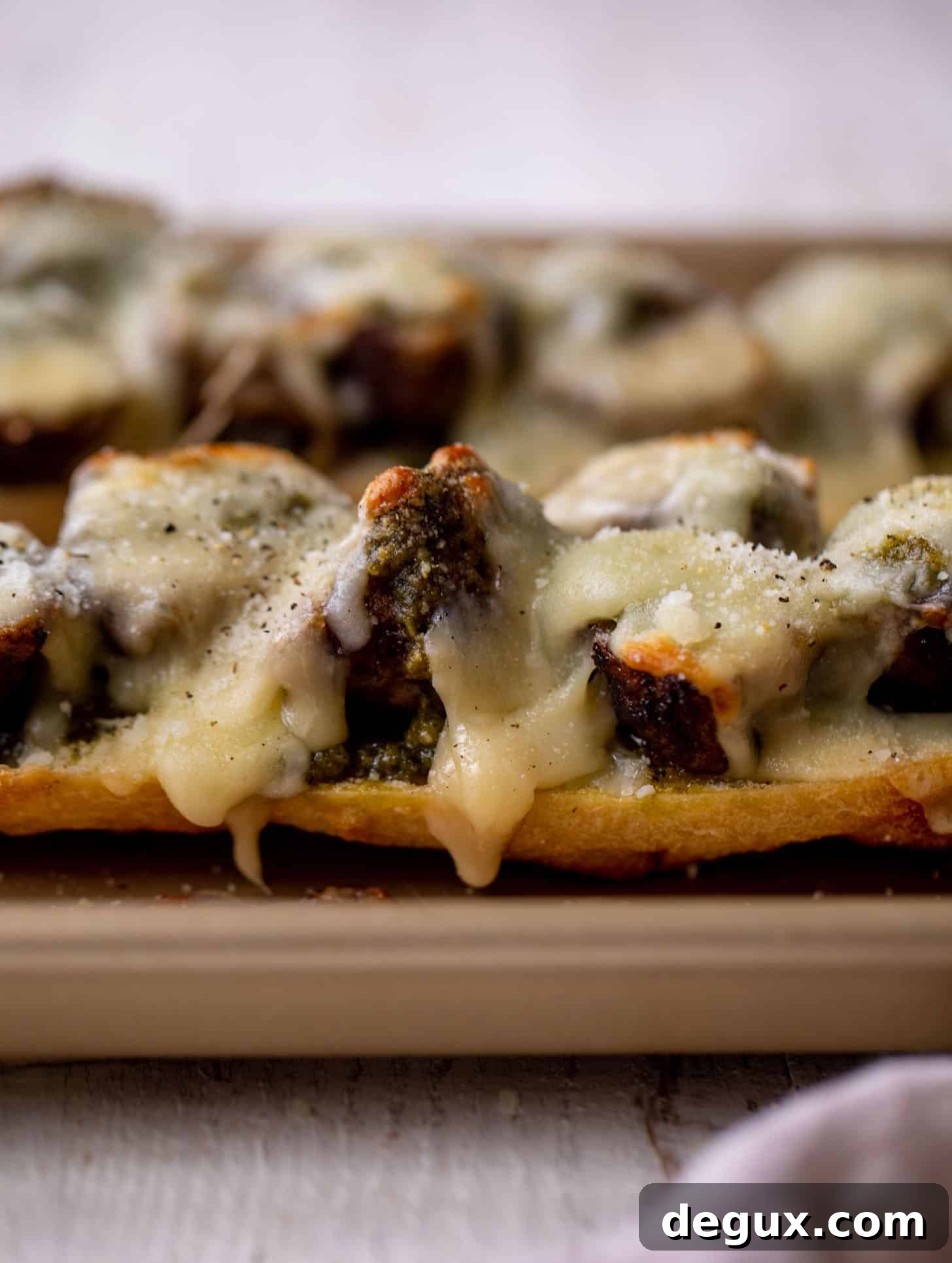 pesto meatball melts