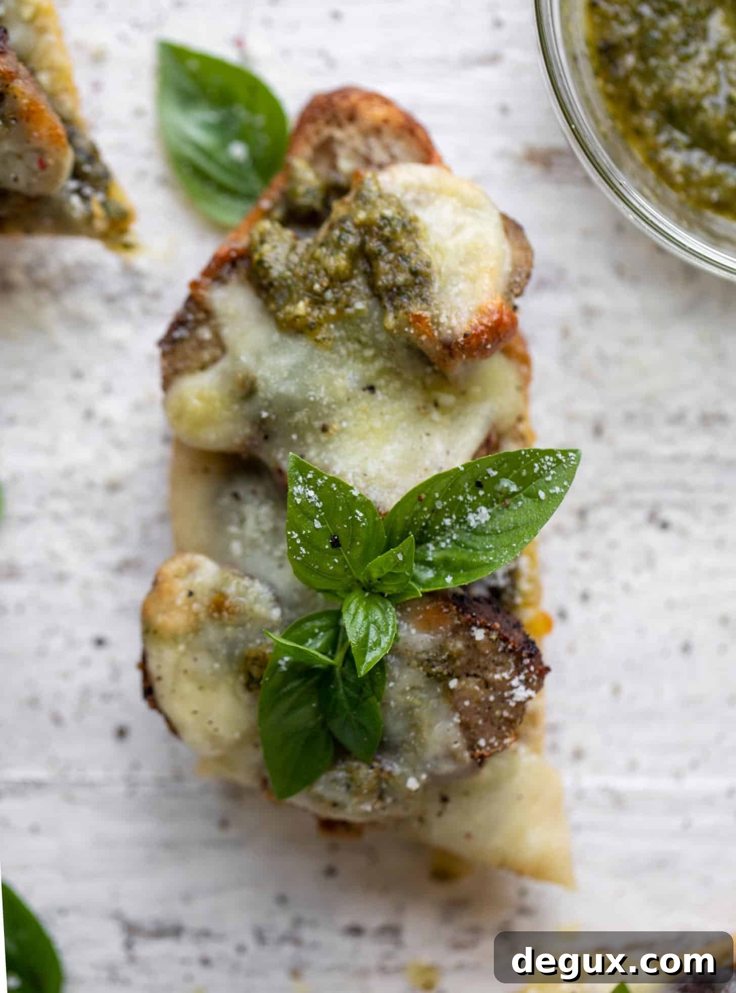 pesto meatball melts