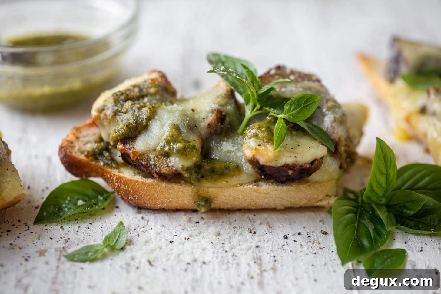pesto meatball melts