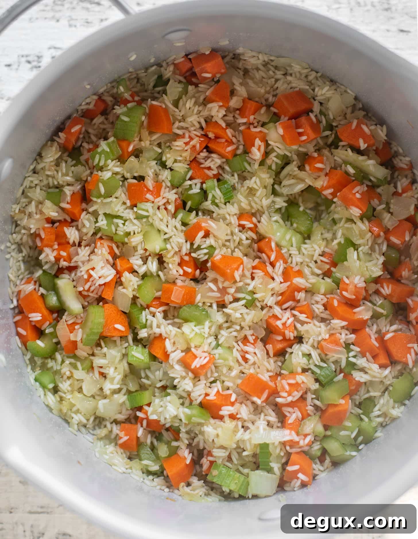 Chicken Noodle Soup Risotto Recipe: Creamy Comfort in 30 Minutes 4 rice with carrots and celery