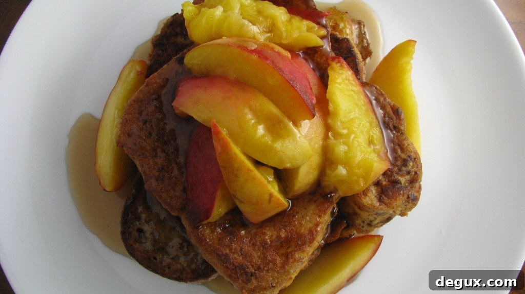 Bourbon peach french toast