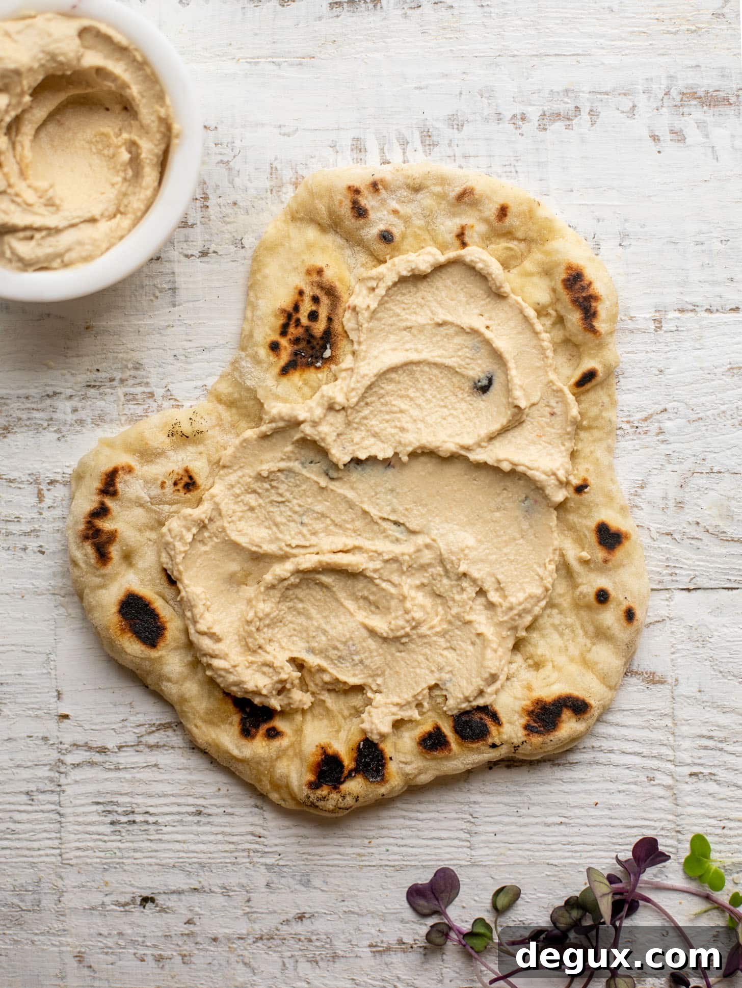 pita bread with hummus