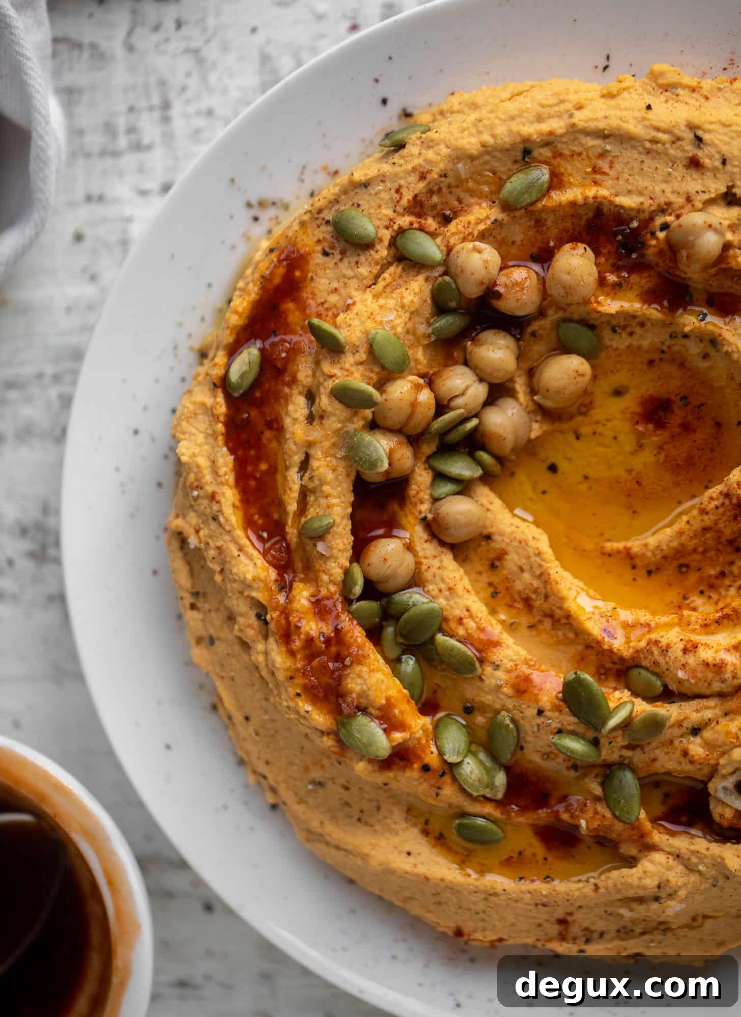 maple chipotle pumpkin hummus