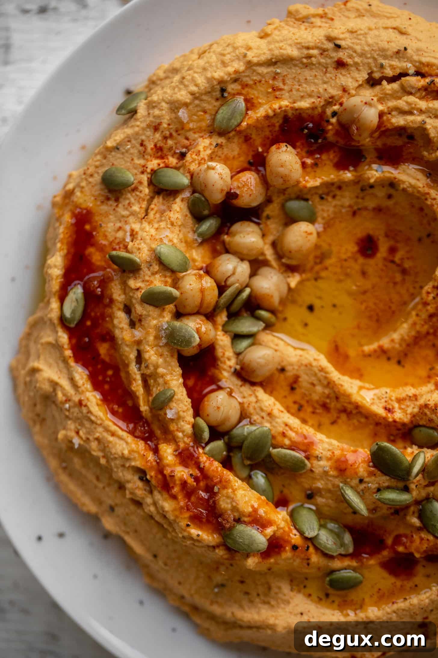 maple chipotle pumpkin hummus