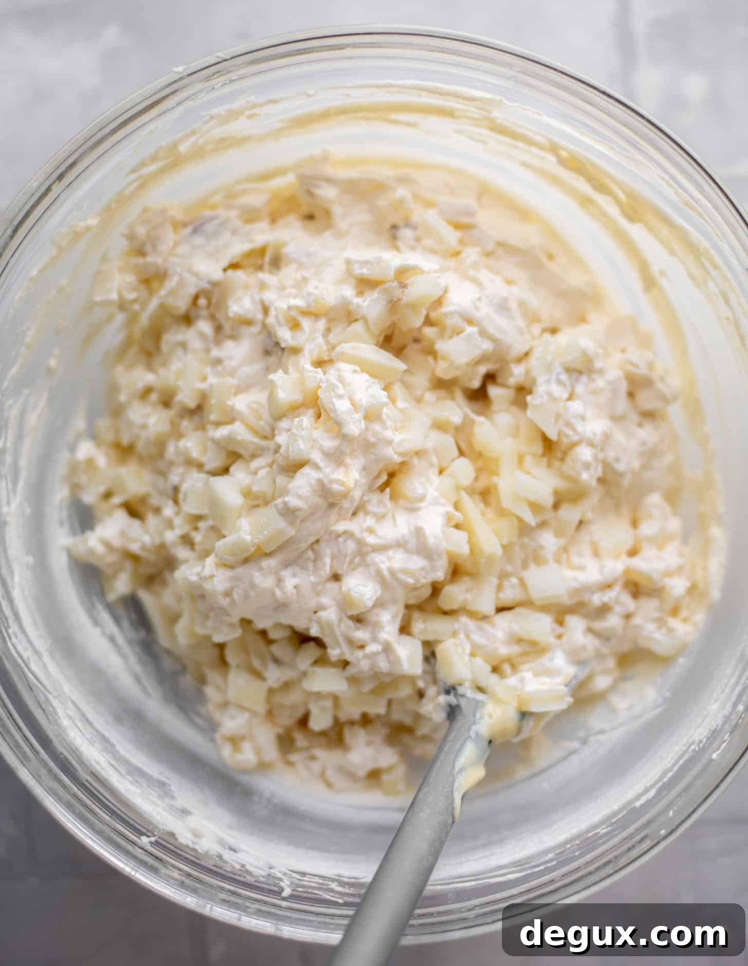 diced potatoes with sour cream