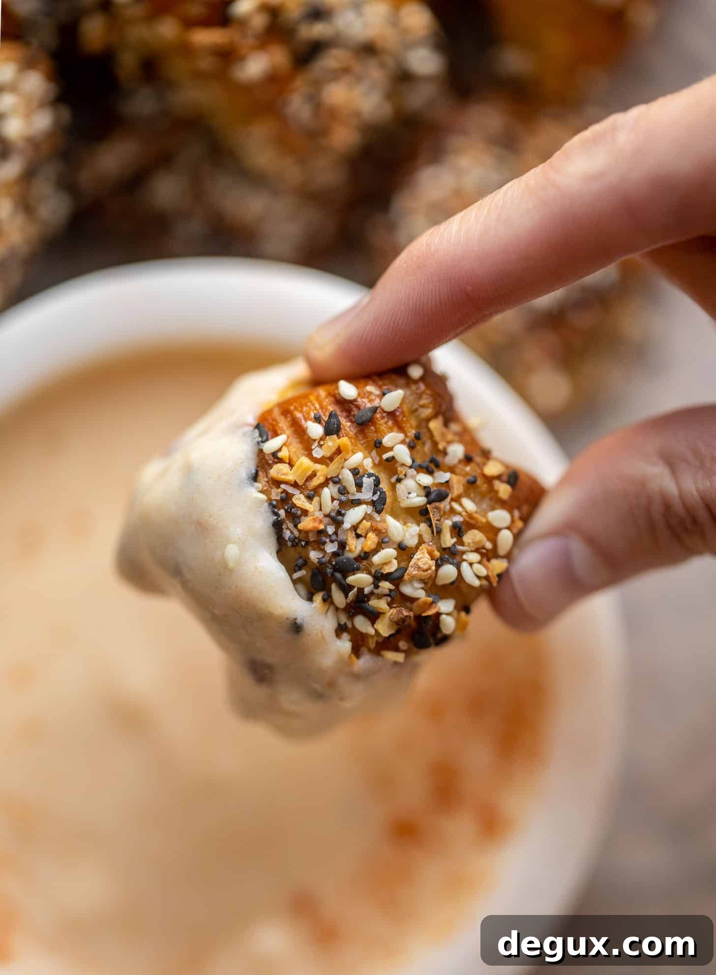 everything soft pretzel bites with chipotle beer cheese