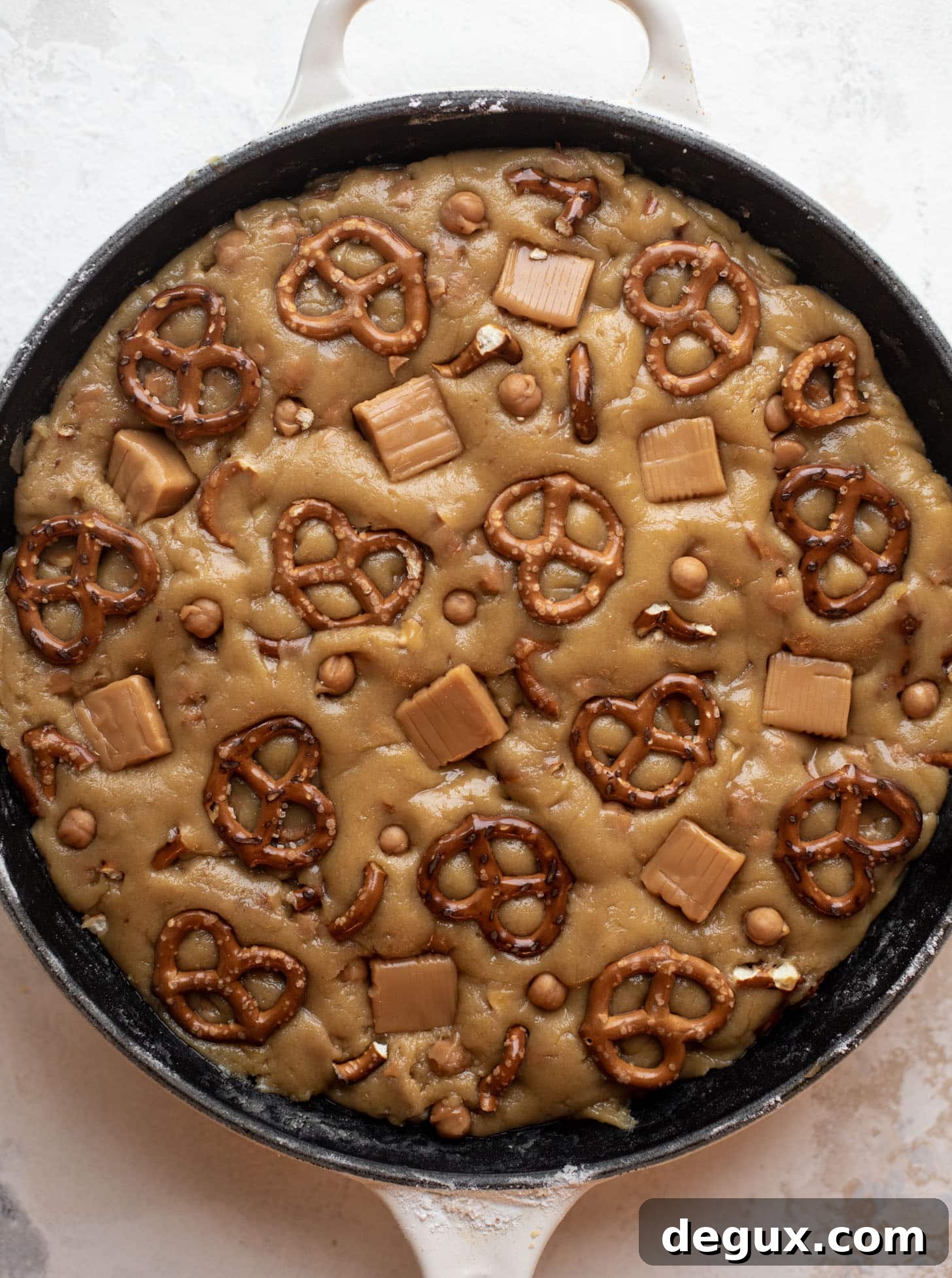 caramel pretzel cookie dough
