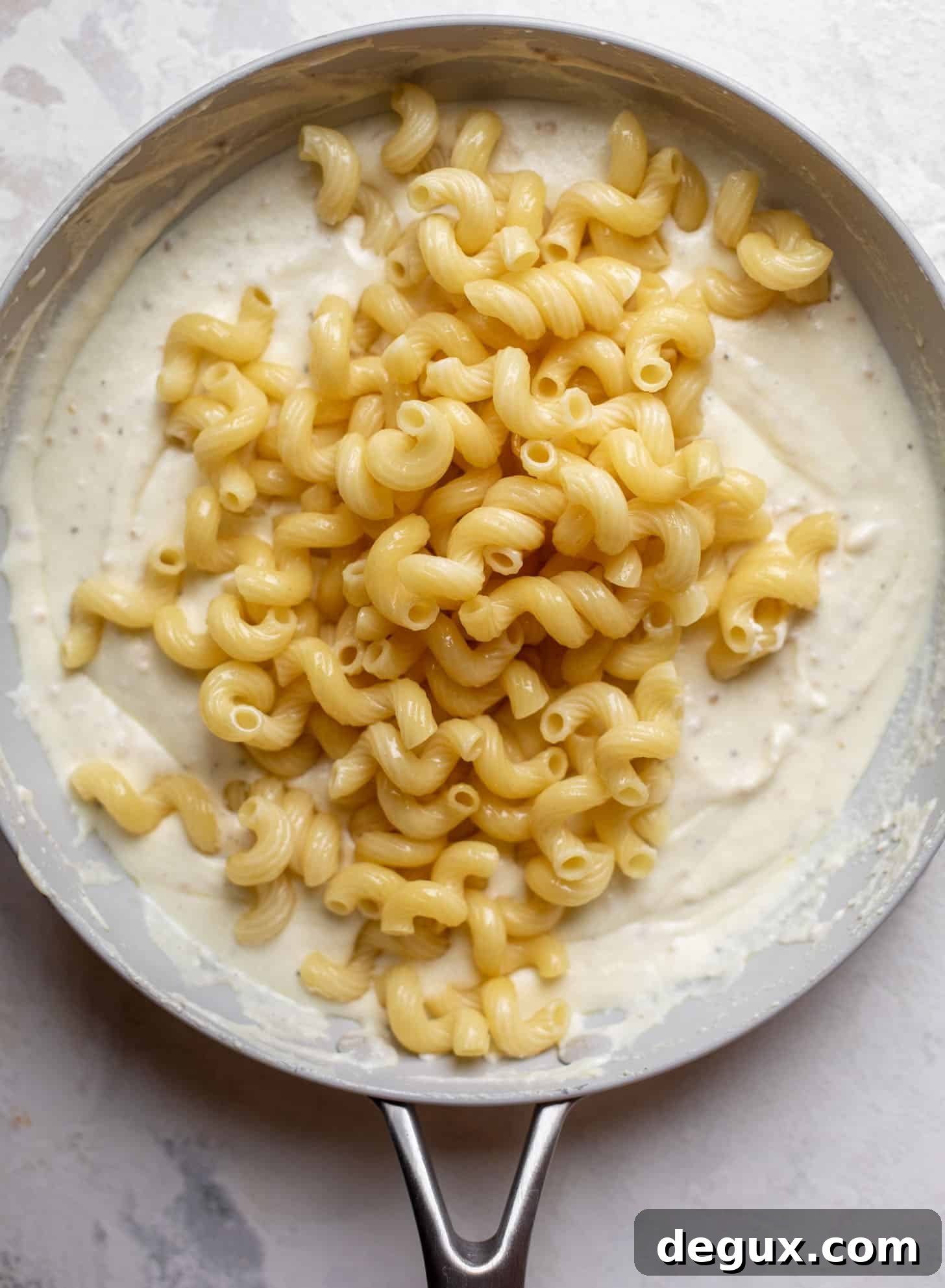 pasta in creamy ricotta sauce
