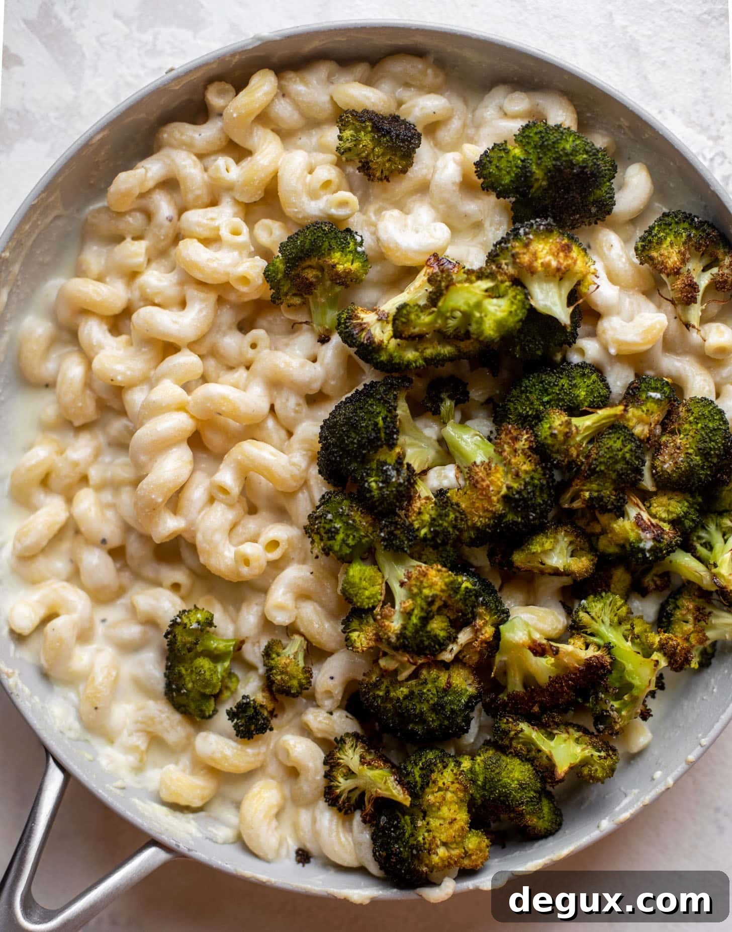 skillet ricotta pasta with roasted broccoli