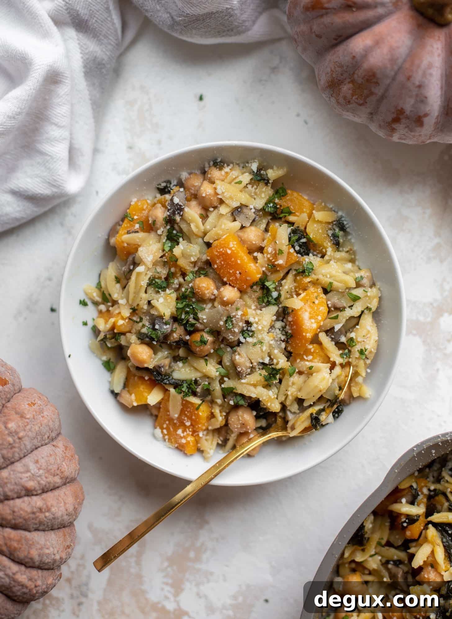 One-Pot Autumn Vegetable Orzo with Chickpeas 2 one pot fall vegetable orzo
