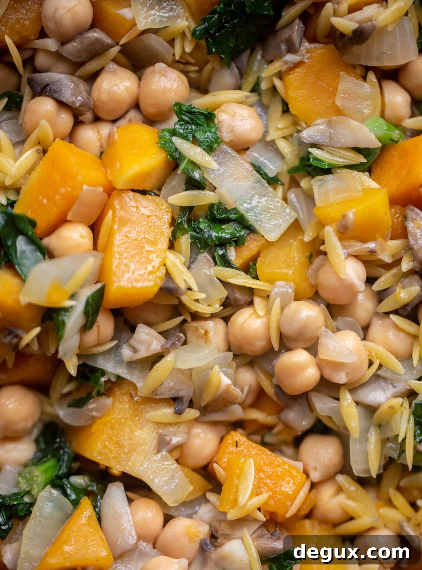 One-Pot Autumn Vegetable Orzo with Chickpeas 4 one pot fall vegetable orzo