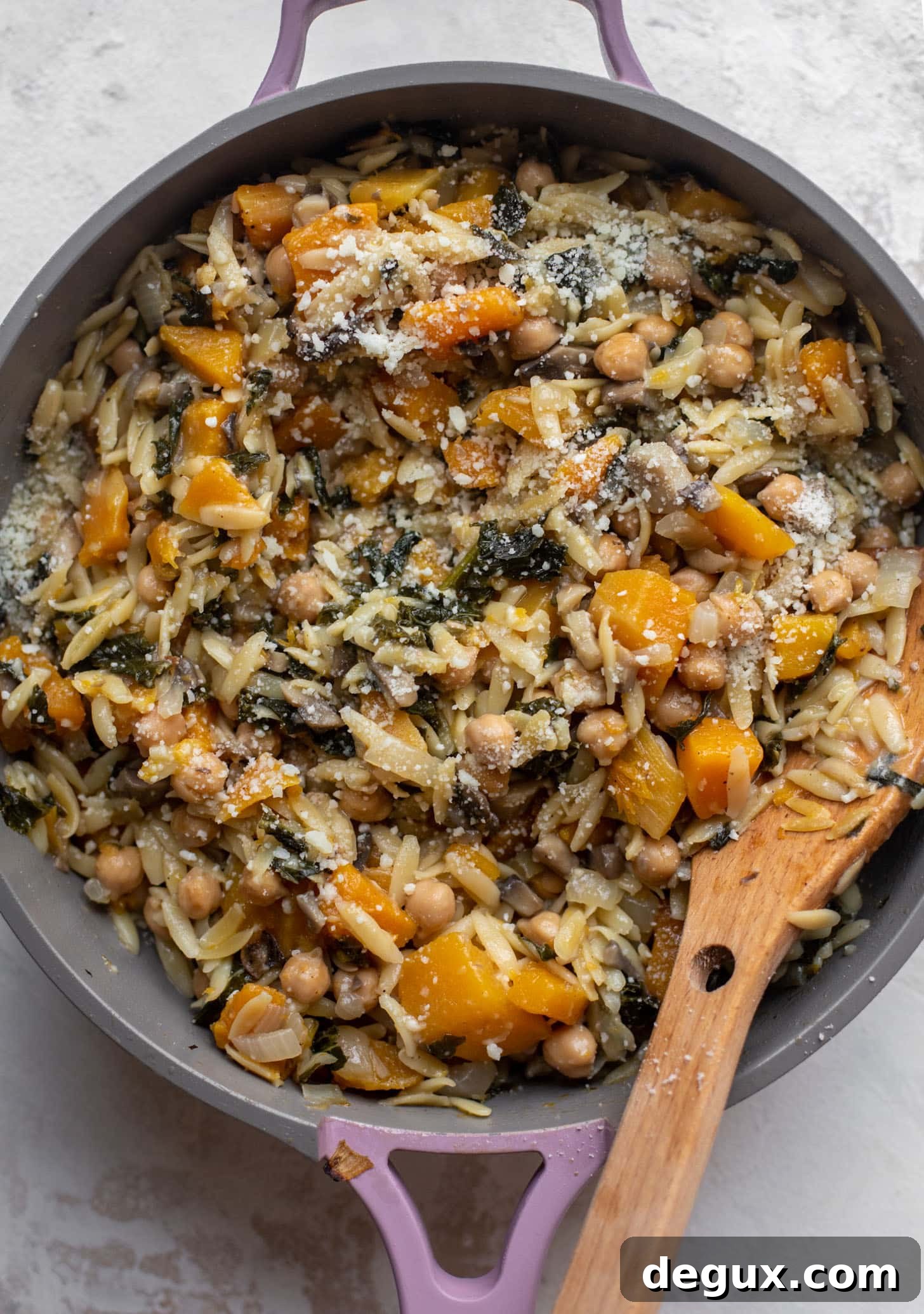 One-Pot Autumn Vegetable Orzo with Chickpeas 6 one pot fall vegetable orzo