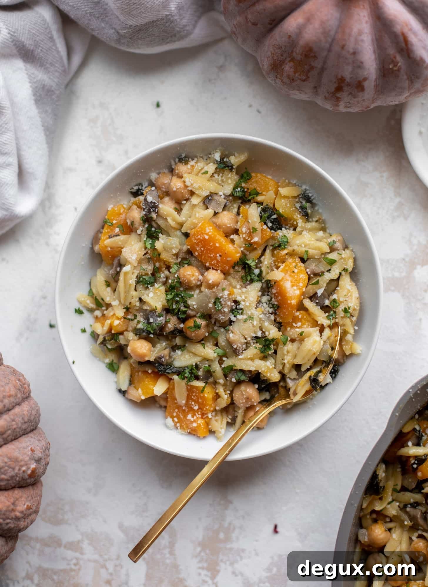 One-Pot Autumn Vegetable Orzo with Chickpeas 8 one pot fall vegetable orzo