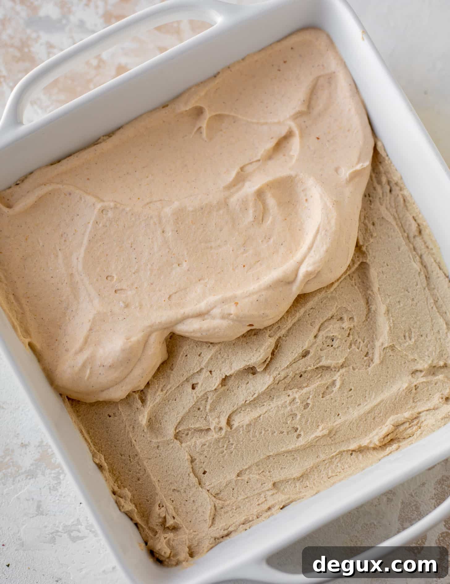 layers of espresso and pumpkin cream