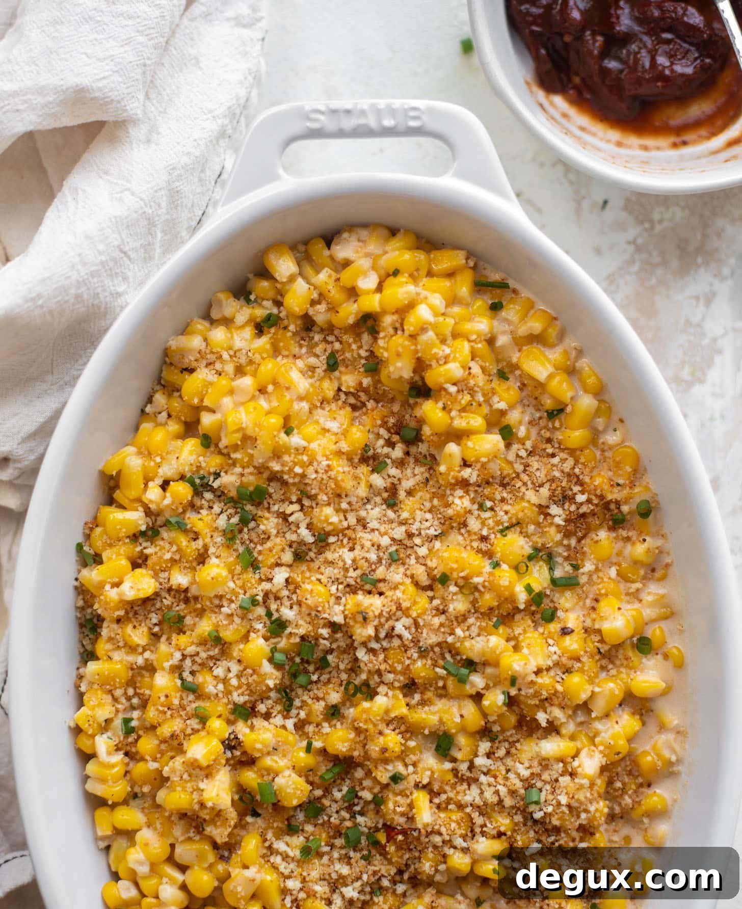 Chipotle Creamed Corn with Crispy Garlic Breadcrumbs 8 chipotle creamed corn