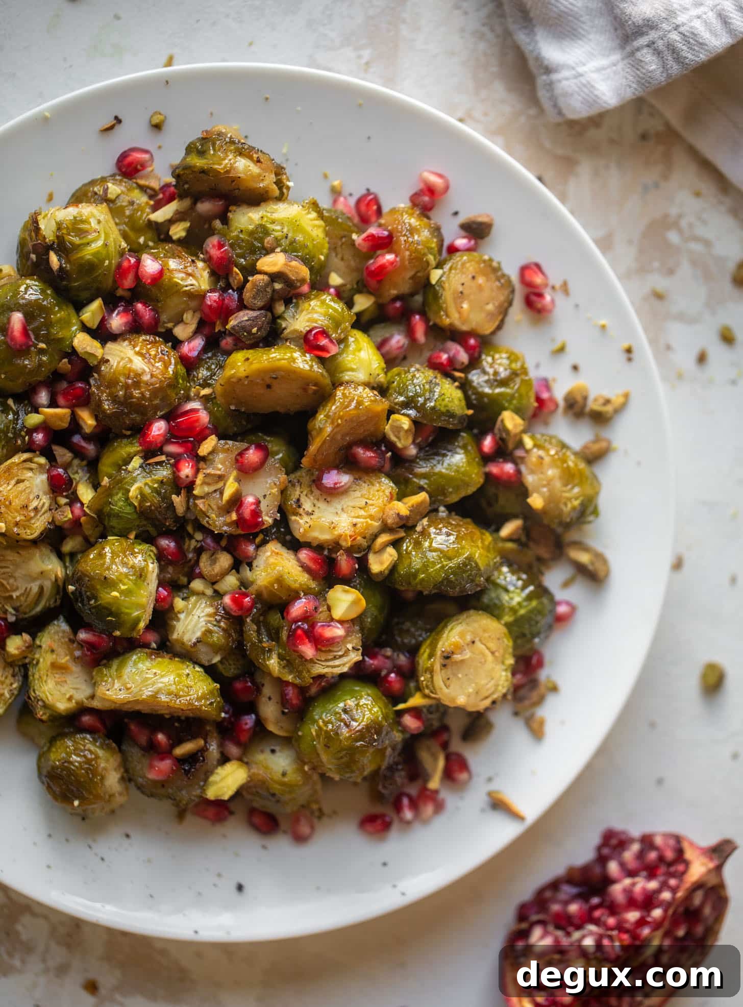 maple mustard roasted brussels sprouts