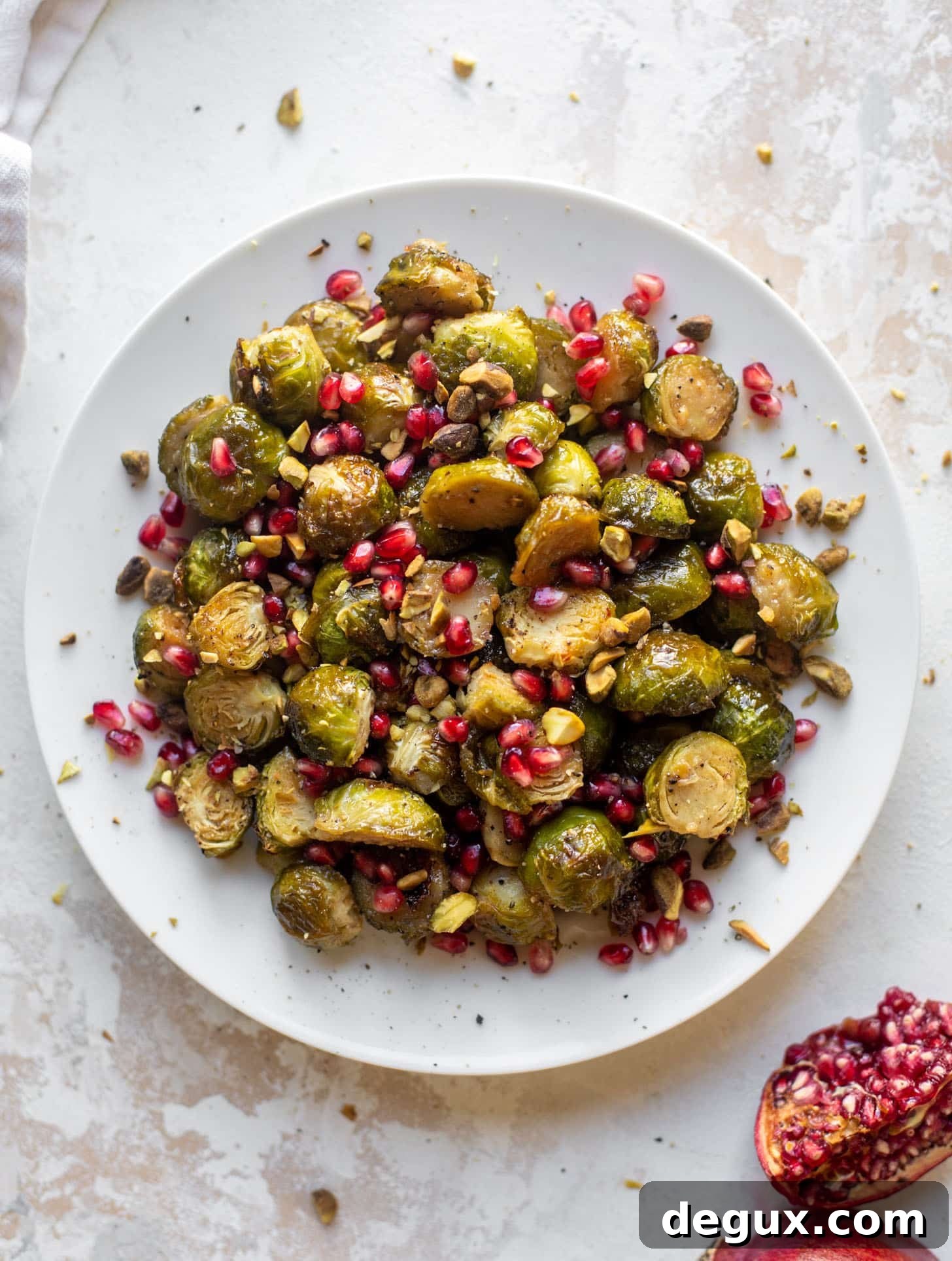 maple mustard roasted brussels sprouts