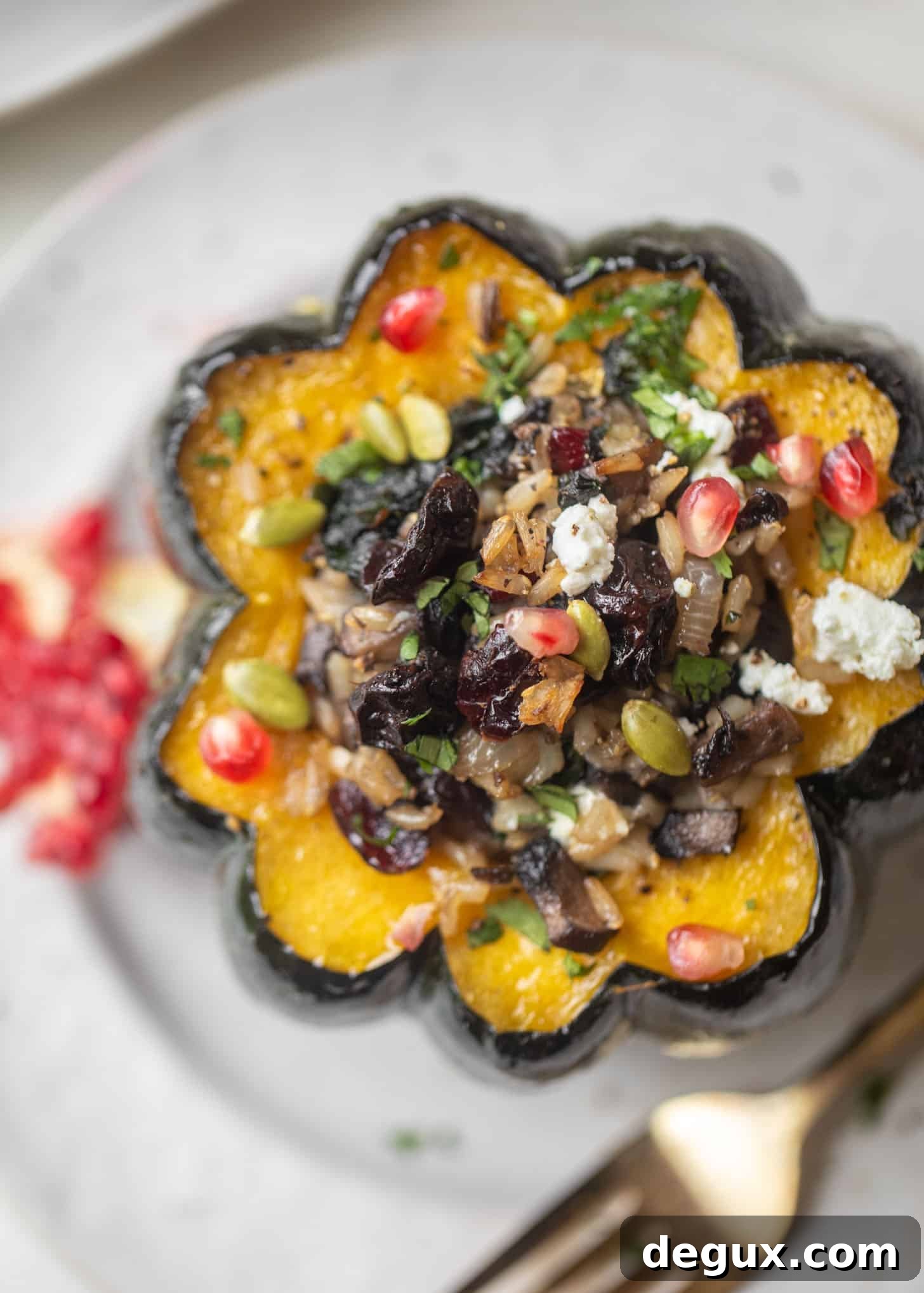 Cranberry and Goat Cheese Stuffed Acorn Squash Recipe 7 stuffed acorn squash