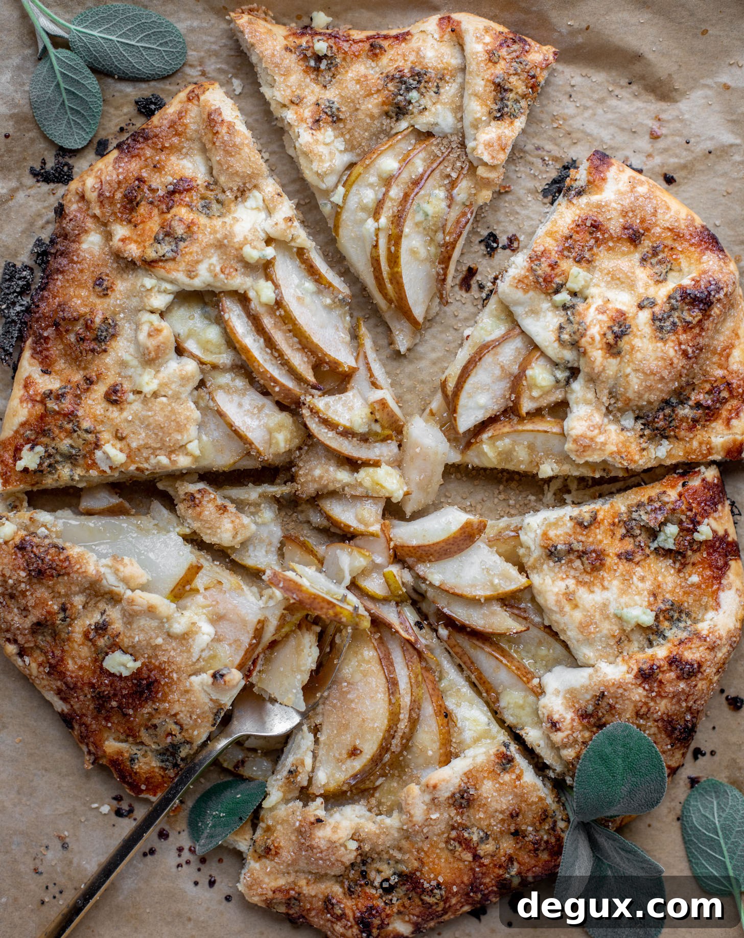 Blue Cheese and Pear Savory Galette Recipe 2 savory pear galette
