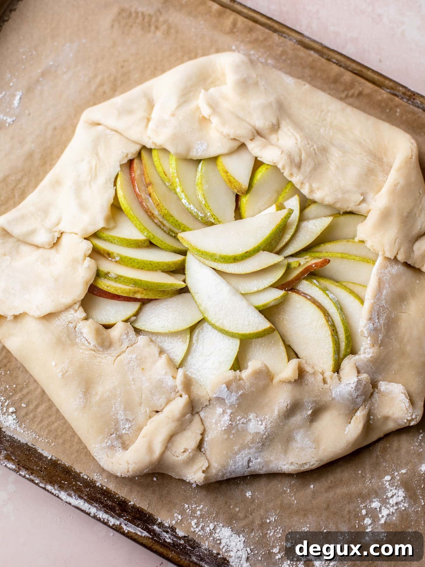 Blue Cheese and Pear Savory Galette Recipe 5 pears in pie crust