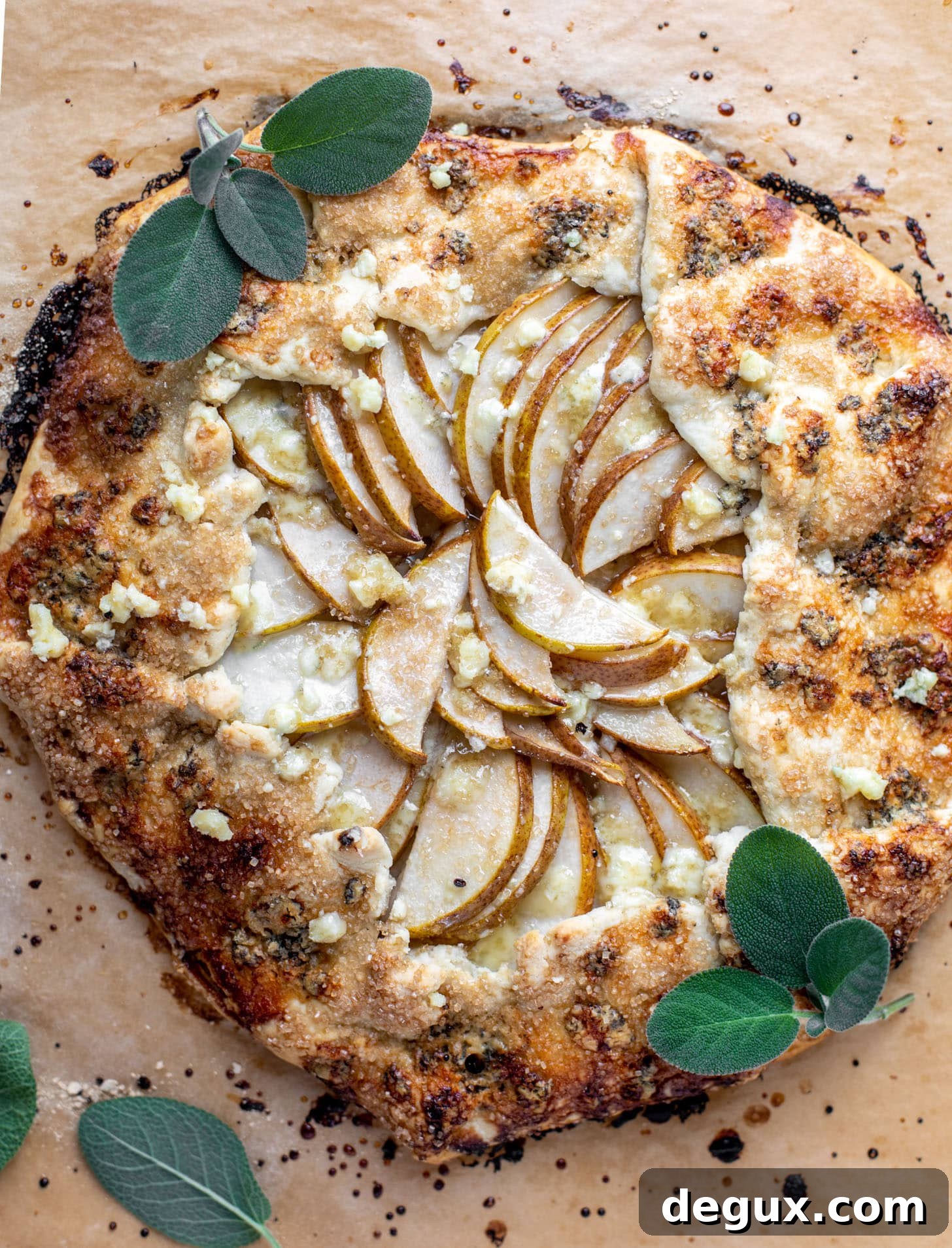 Blue Cheese and Pear Savory Galette Recipe 7 savory pear galette