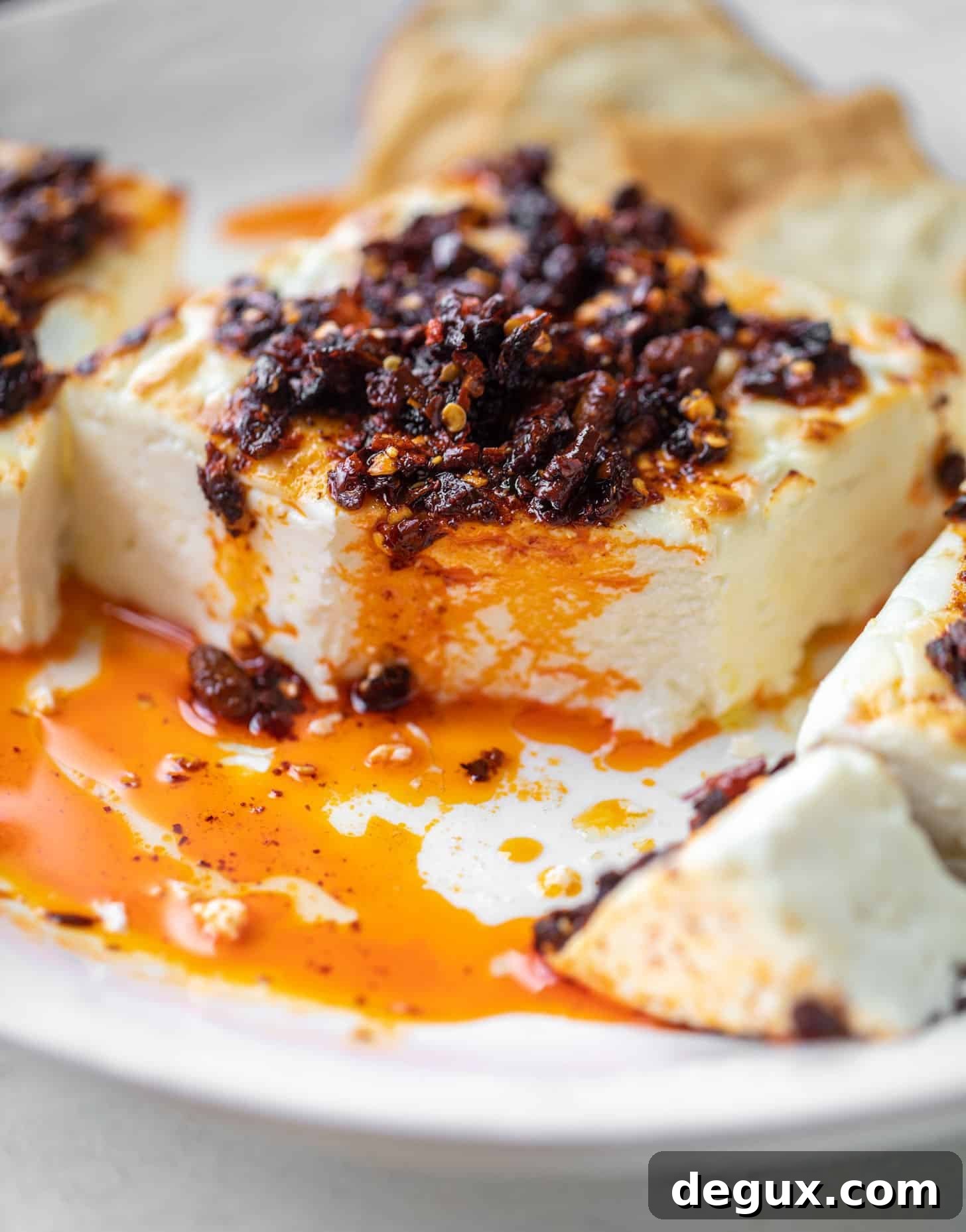 chili crunch baked feta