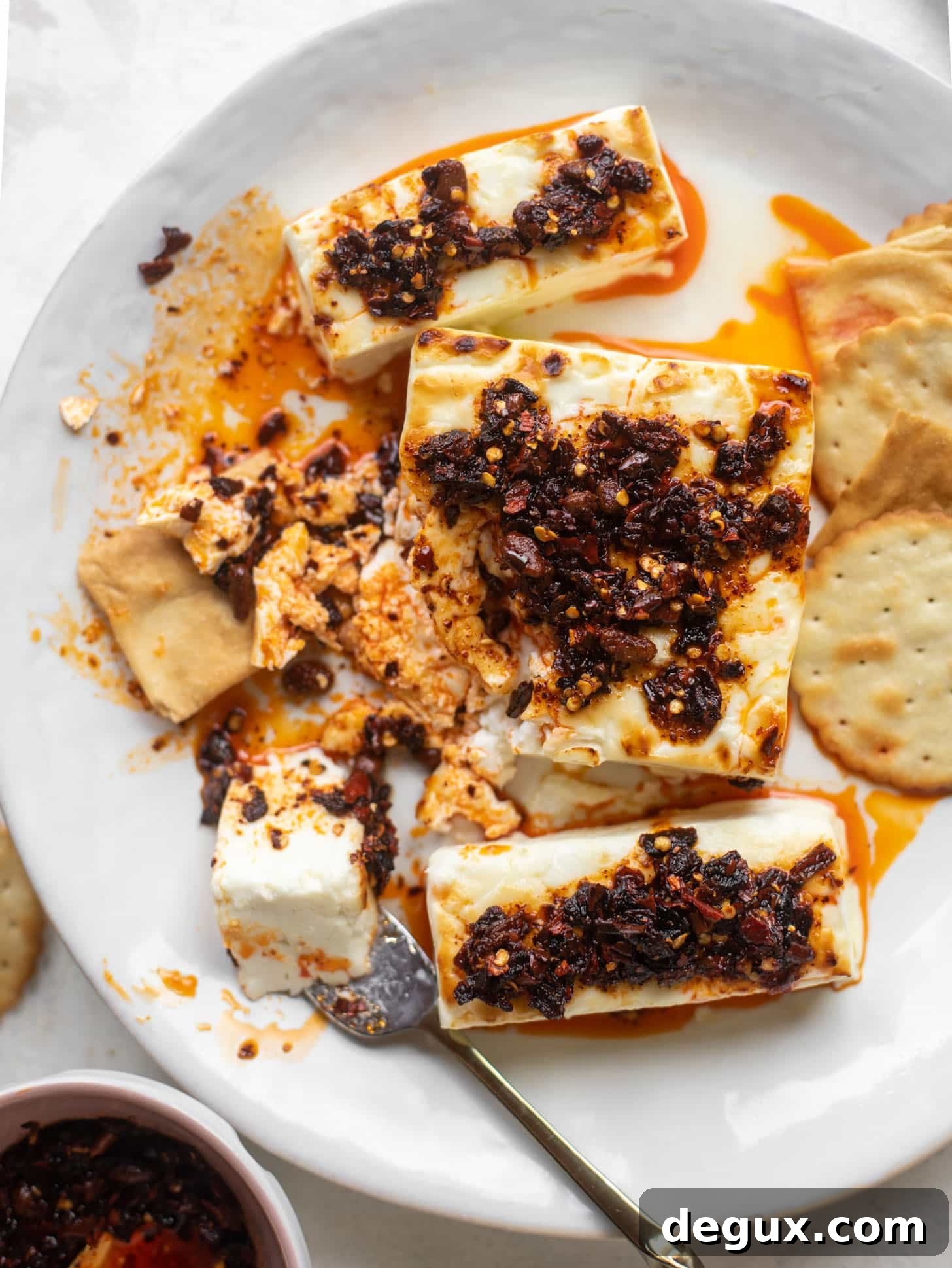chili crunch baked feta