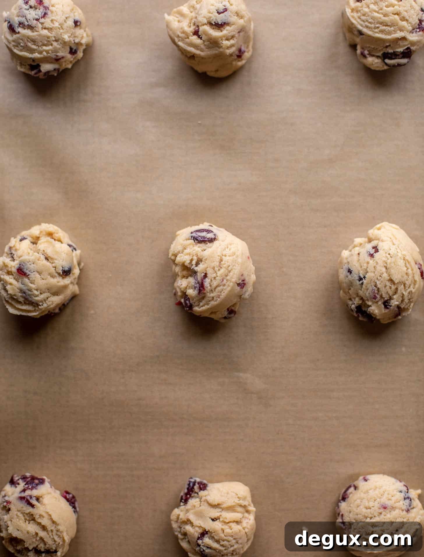 cranberry drop cookie dough