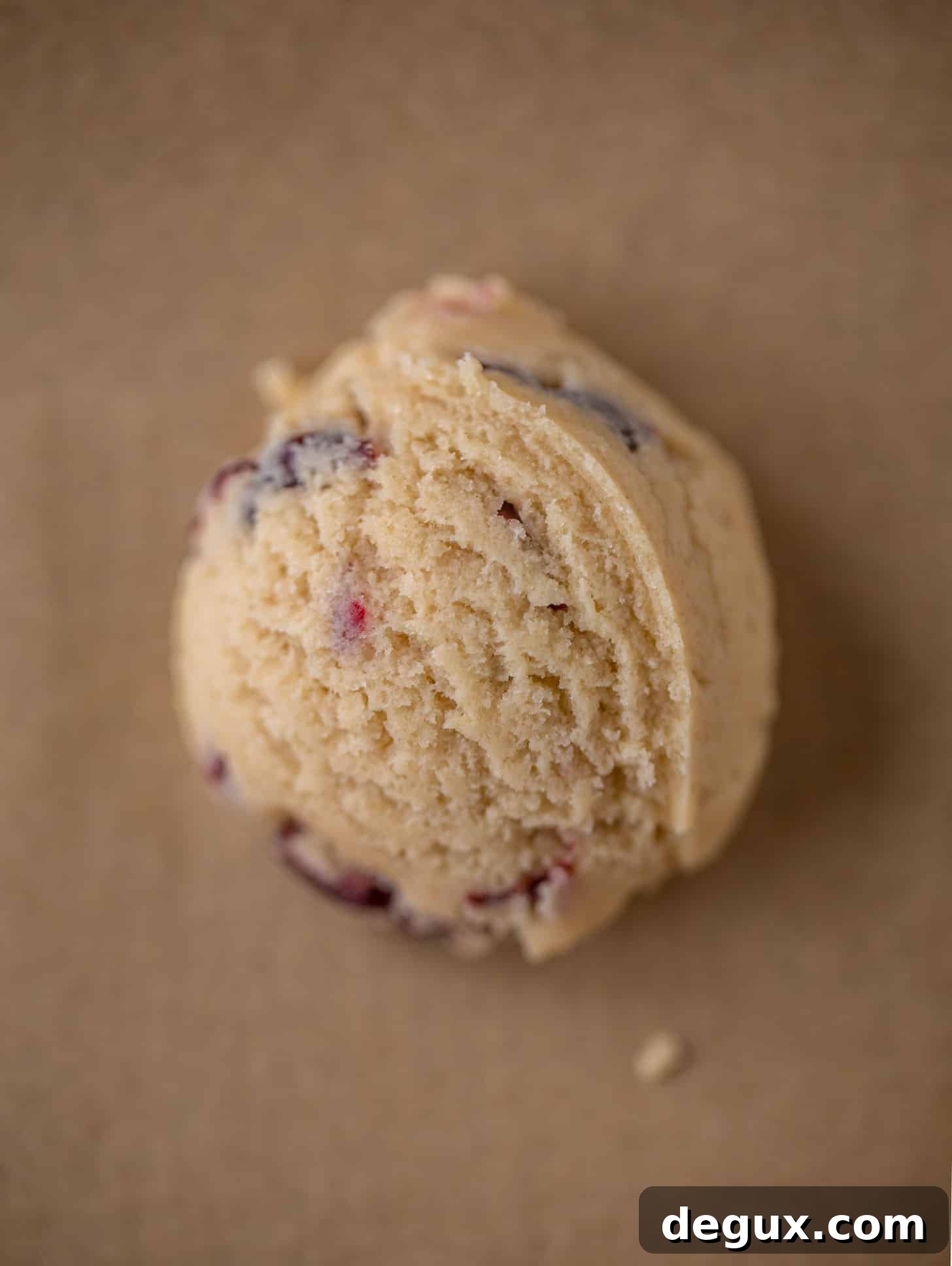 cranberry drop cookie dough