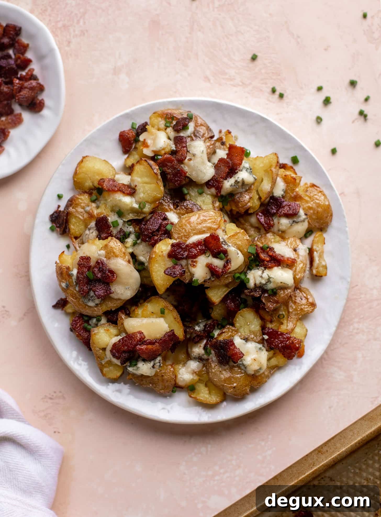 chipotle bacon blue cheese smashed potatoes