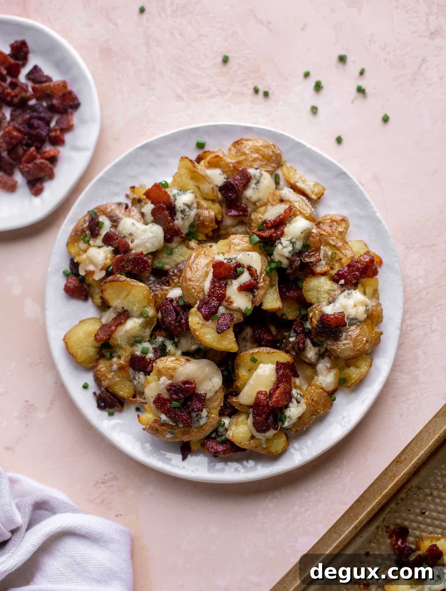 chipotle bacon blue cheese smashed potatoes