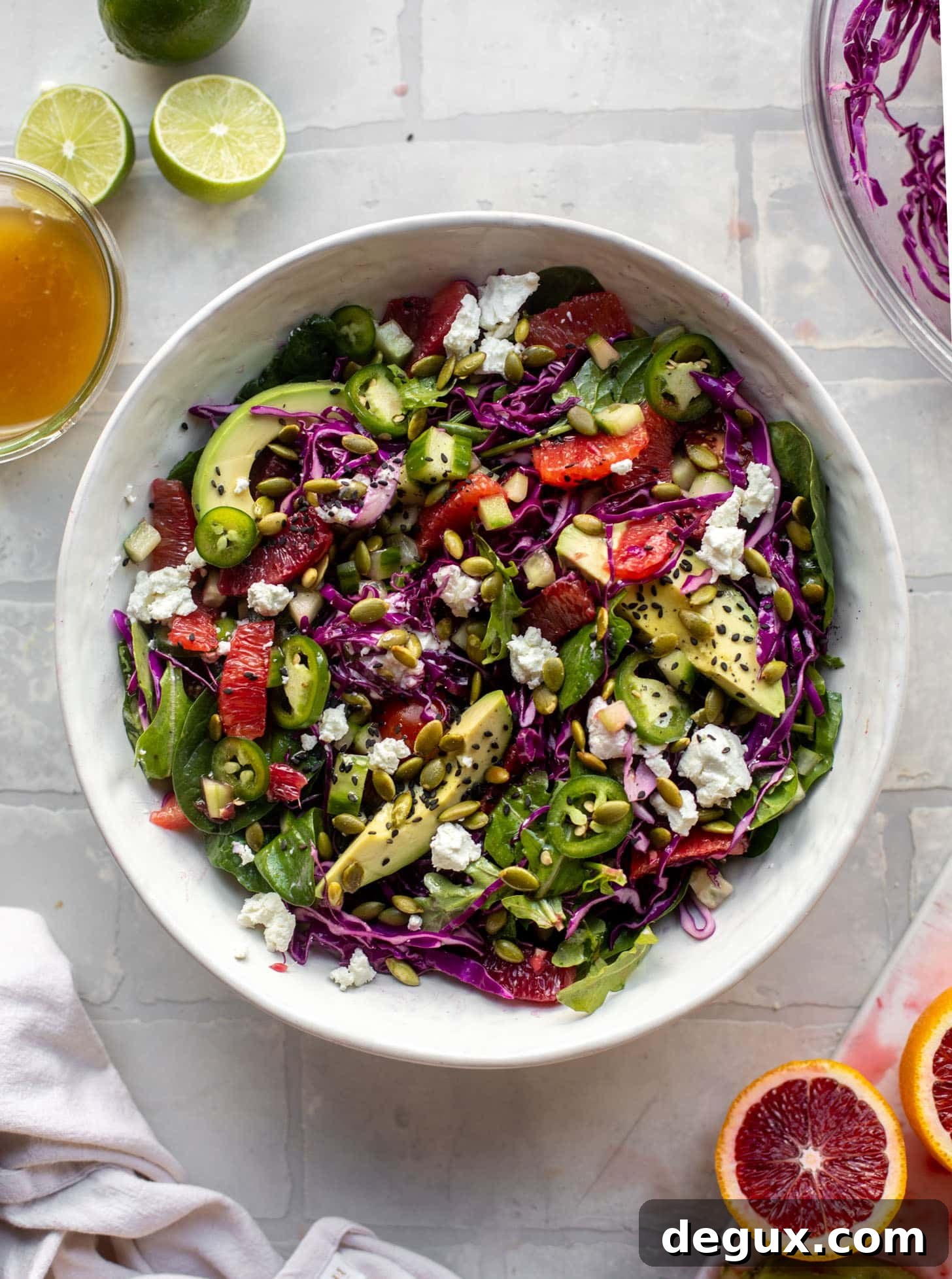 rainbow citrus crunch salad