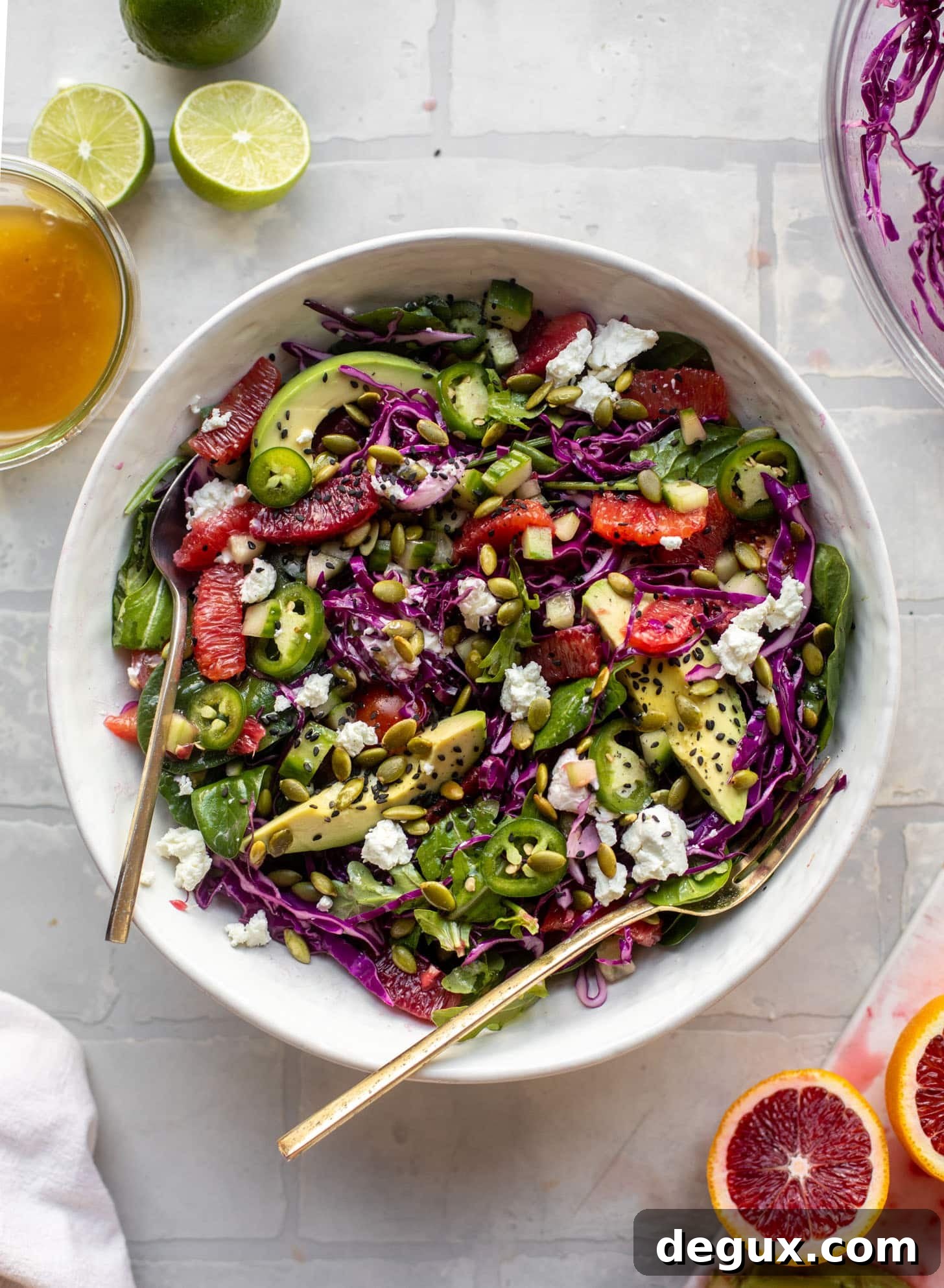 rainbow citrus crunch salad