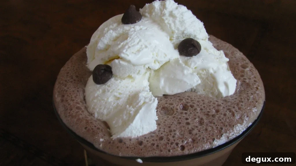 IMG_6655 Frozen hot chocolate topped with whipped cream