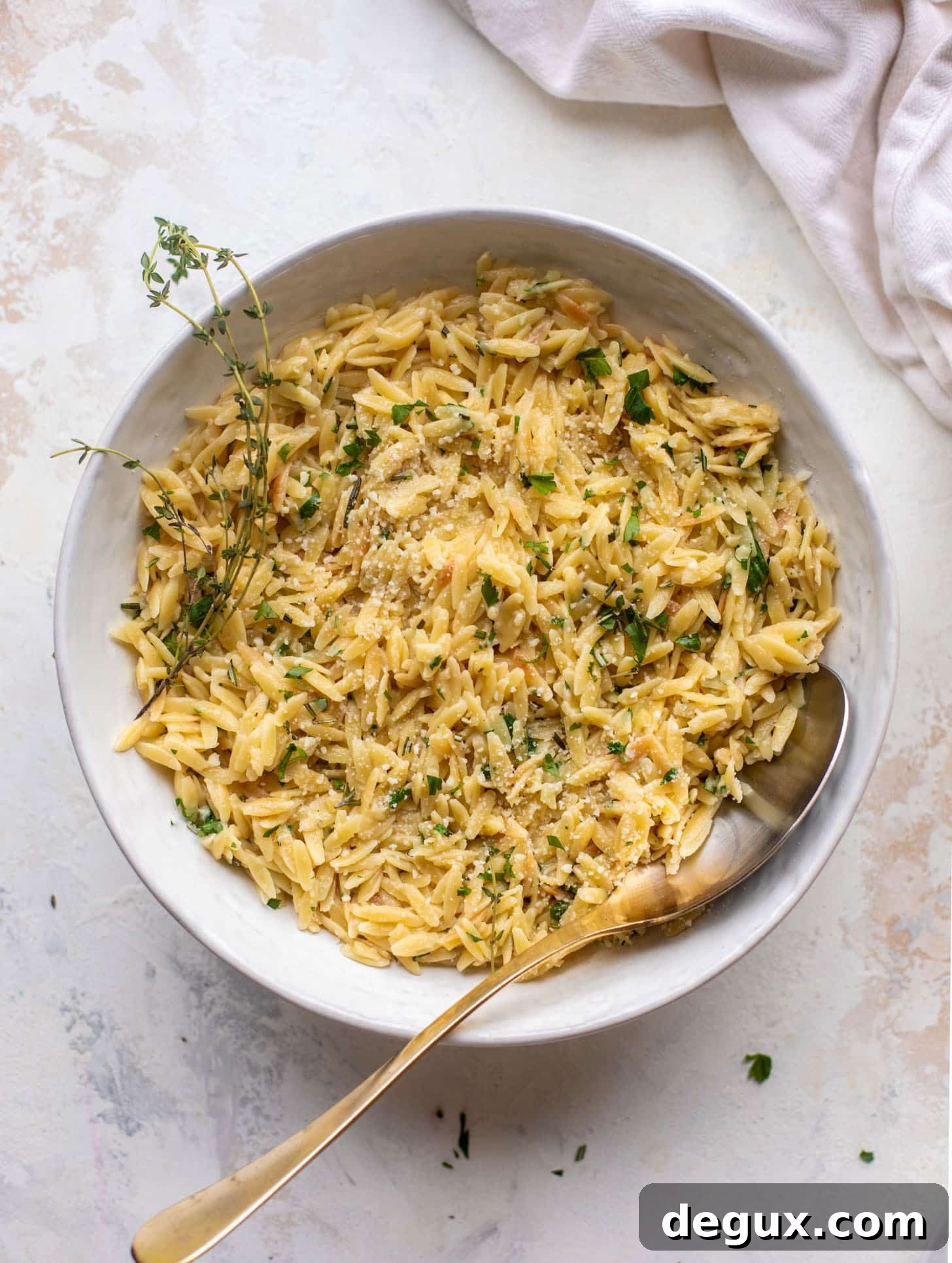 Parmesan Herb Orzo Recipe — Creamy Italian-Style Side Dish 2 parmesan herb orzo