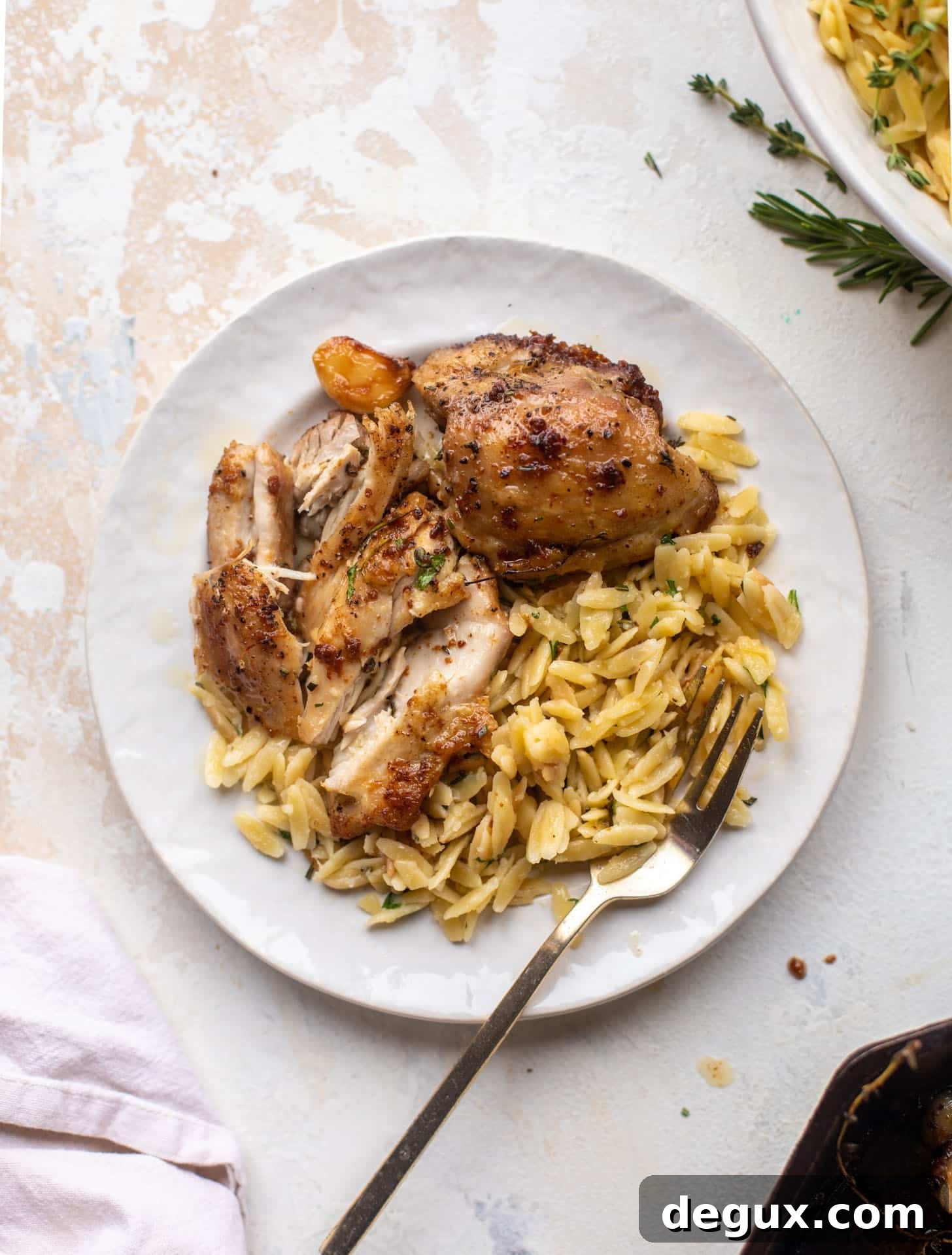Parmesan Herb Orzo Recipe — Creamy Italian-Style Side Dish 9 parmesan herb orzo with skillet chicken
