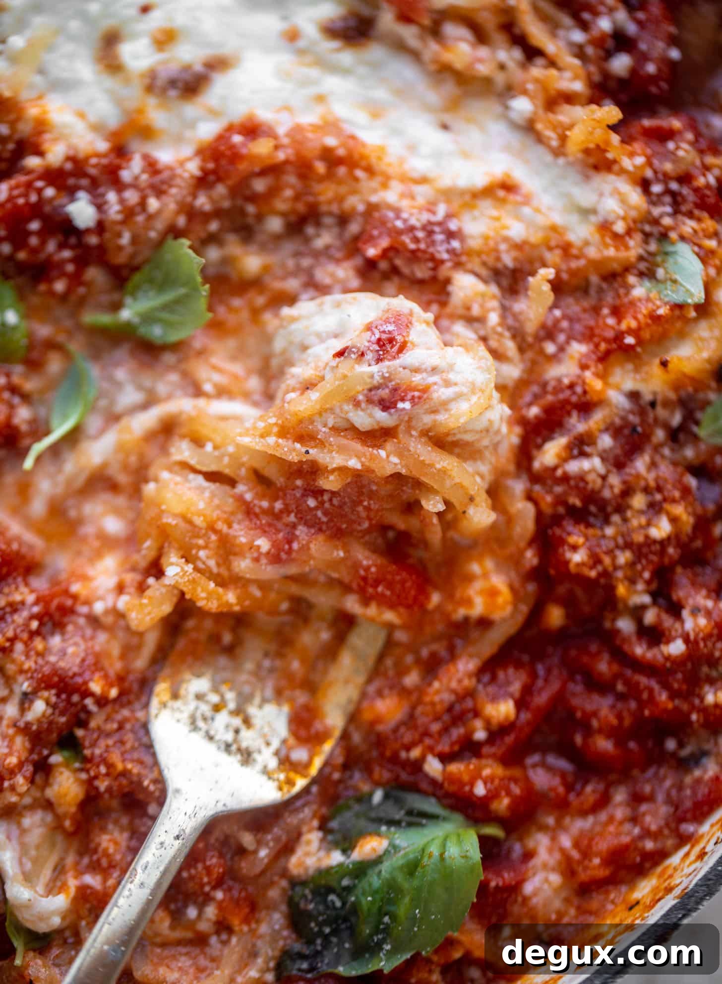 Fire-Roasted Spaghetti Squash with Tangy Tomato Sauce 12 fire roasted baked spaghetti squash