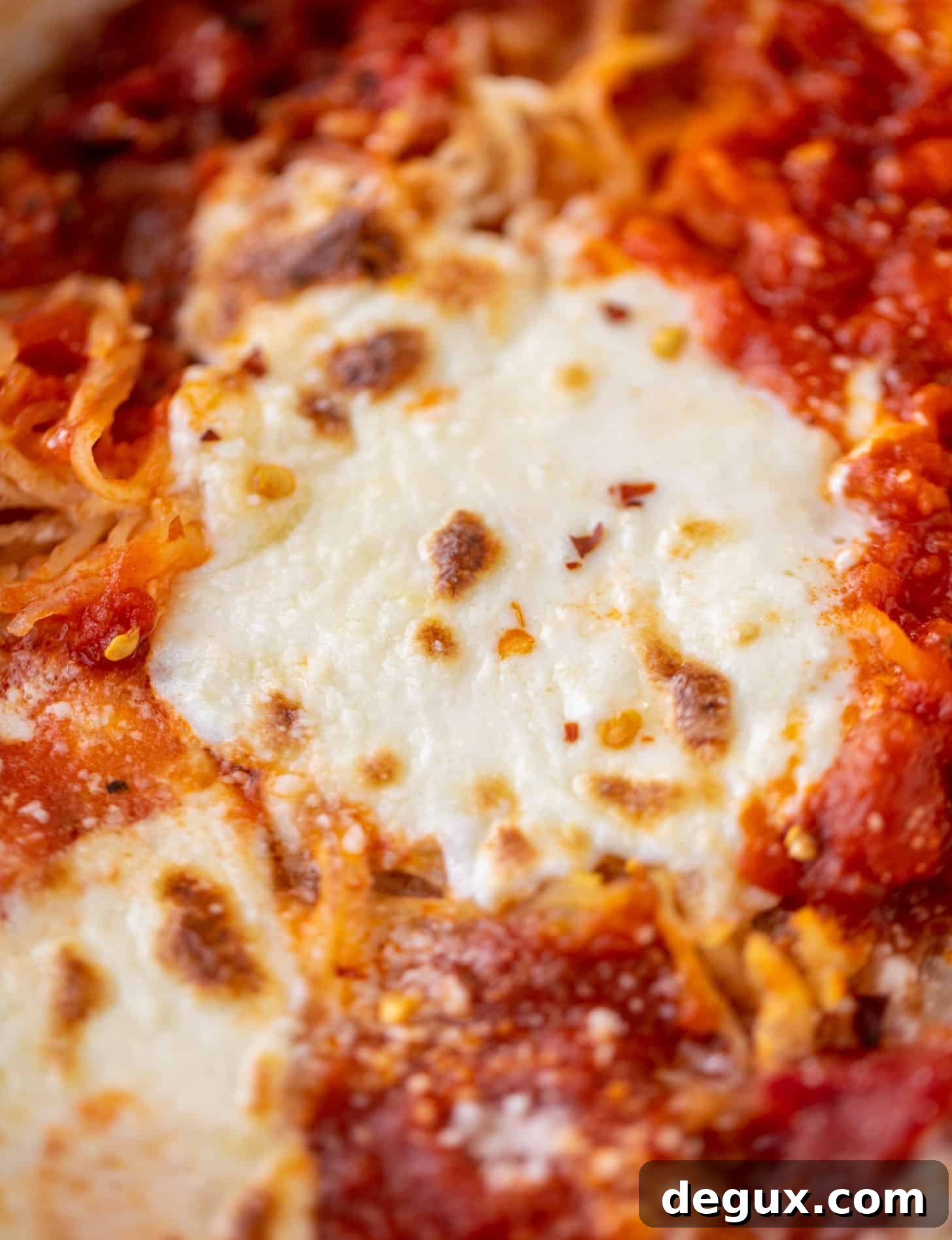 Fire-Roasted Spaghetti Squash with Tangy Tomato Sauce 8 fire roasted baked spaghetti squash