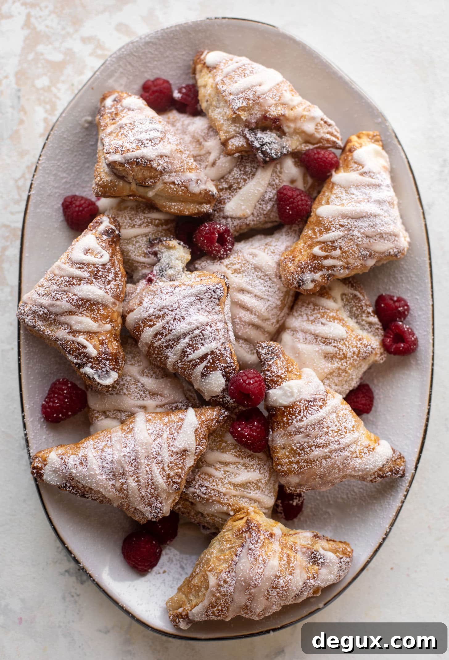chocolate raspberry cheesecake turnovers